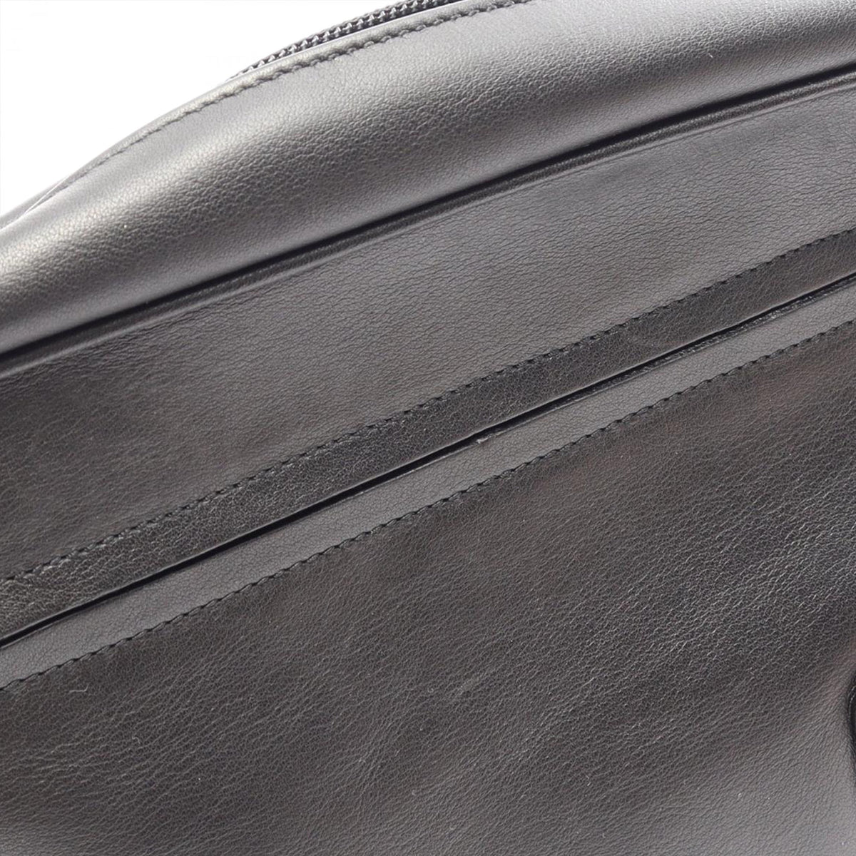 LOEWE Leather Anagram Clutch — Black