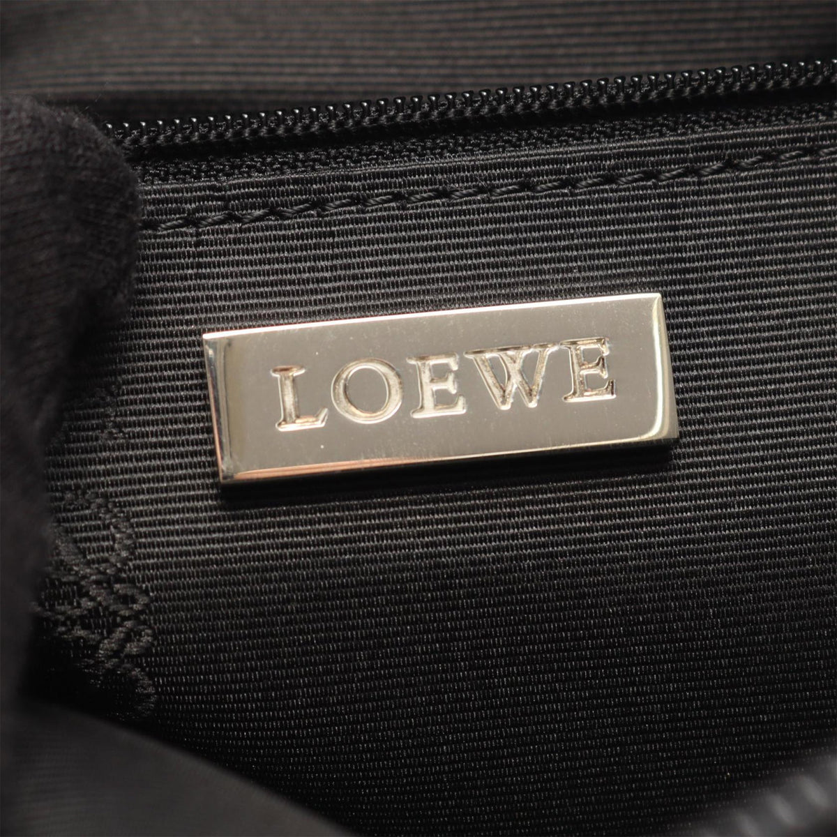 LOEWE Leather Anagram Clutch — Black