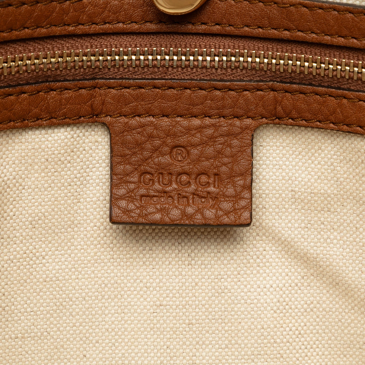 Gucci GG Canvas Bella Tote — Beige