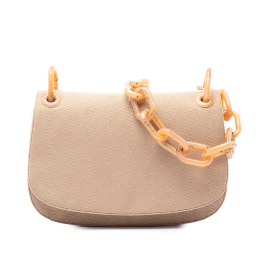 Prada Canvas Resin Chain Shoulder Bag