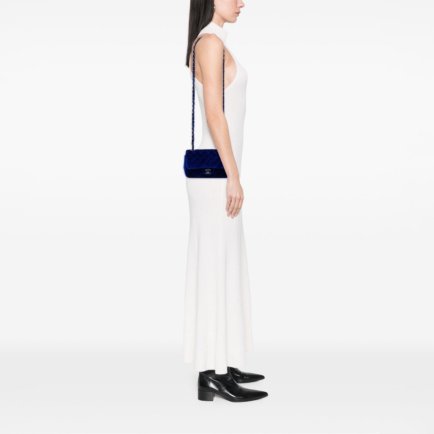 Chanel Mini Rectangular Classic Velvet Single Flap
