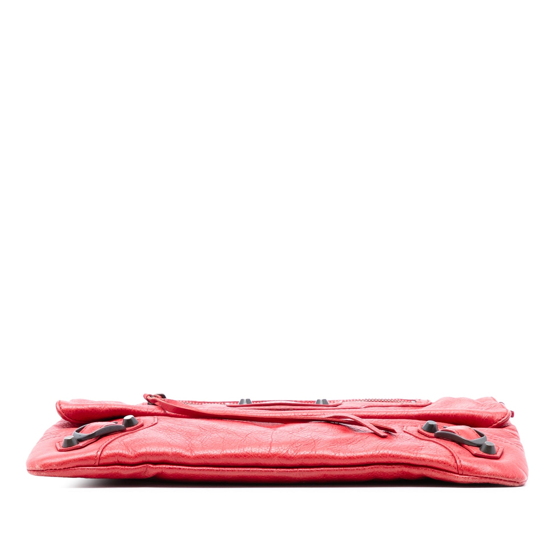 Balenciaga Lambskin Motocross Classic Envelope Clutch