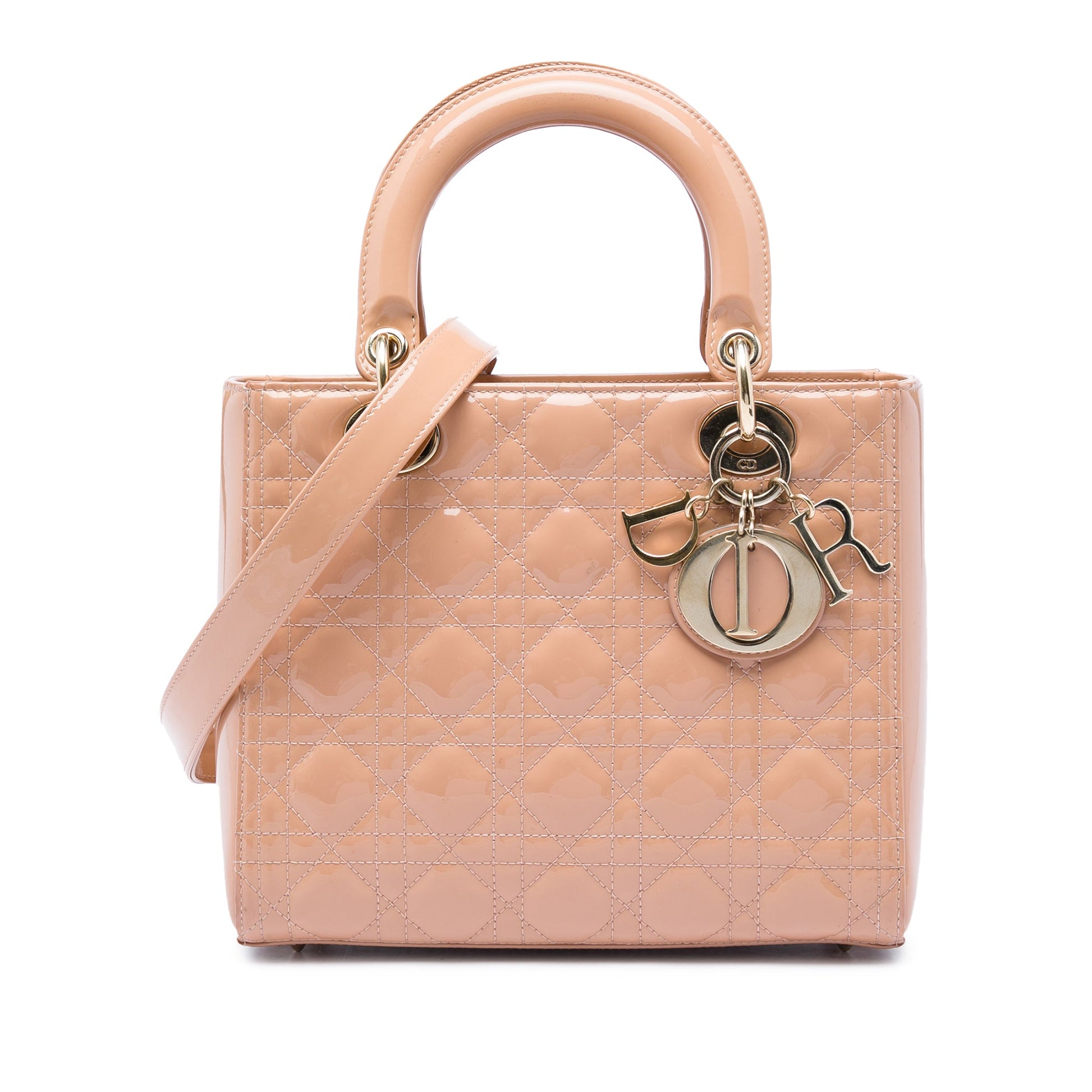 Dior Medium Patent Cannage Lady Dior