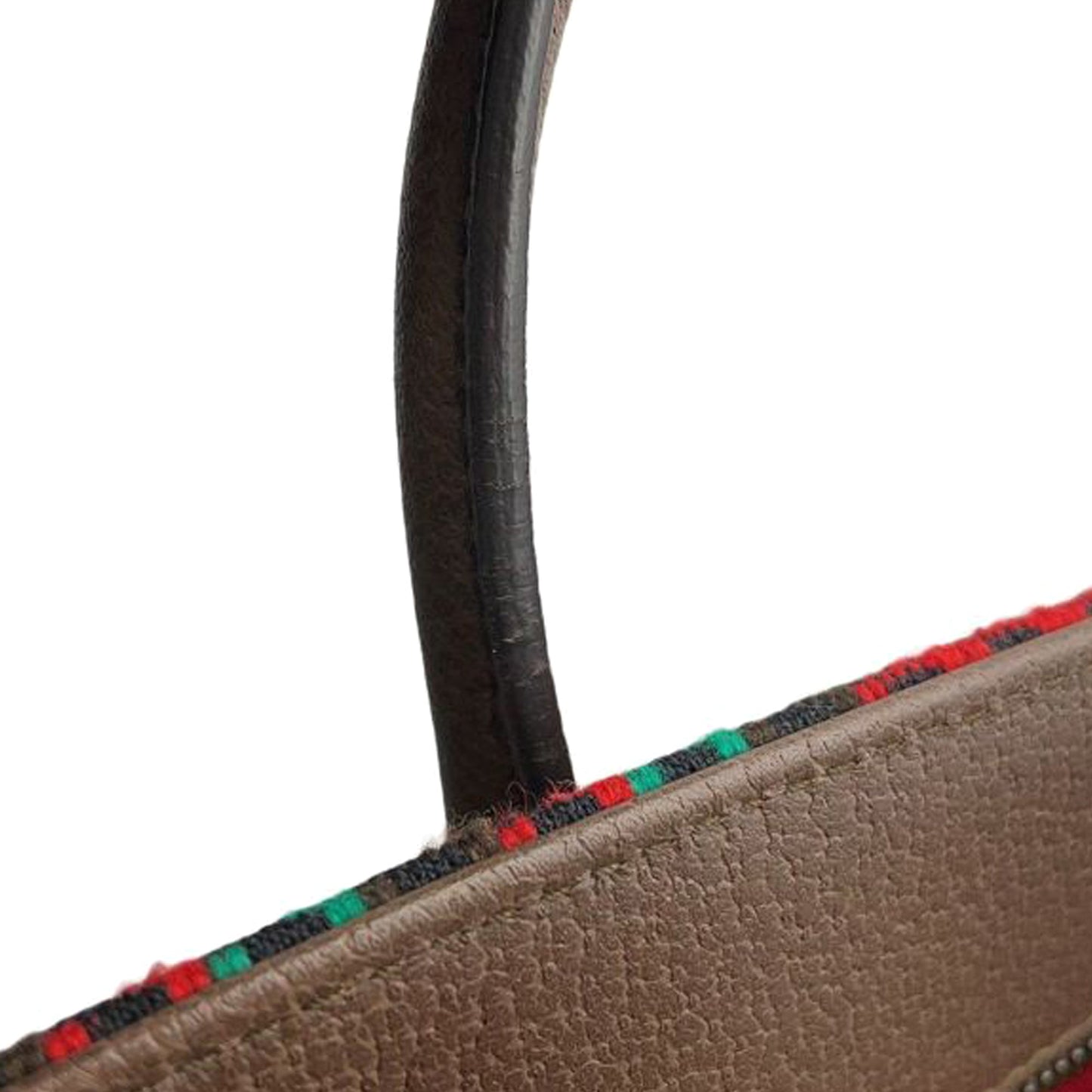 Gucci Interlocking G Tweed Houndstooth Stripe Satchel