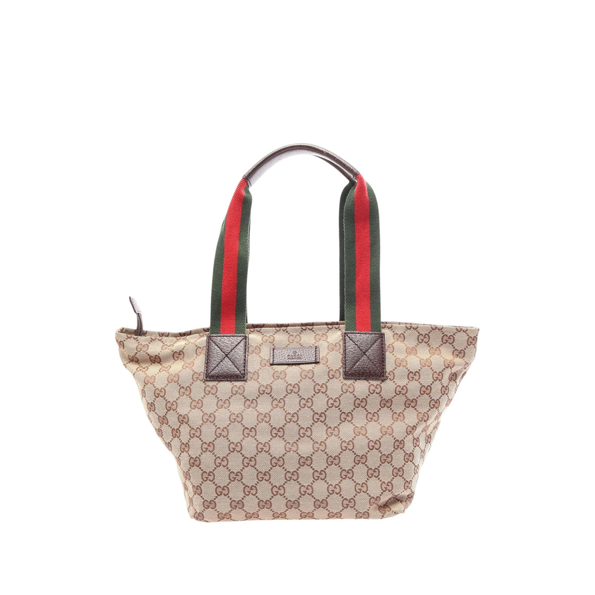 Gucci GG Canvas Web Tote — Beige