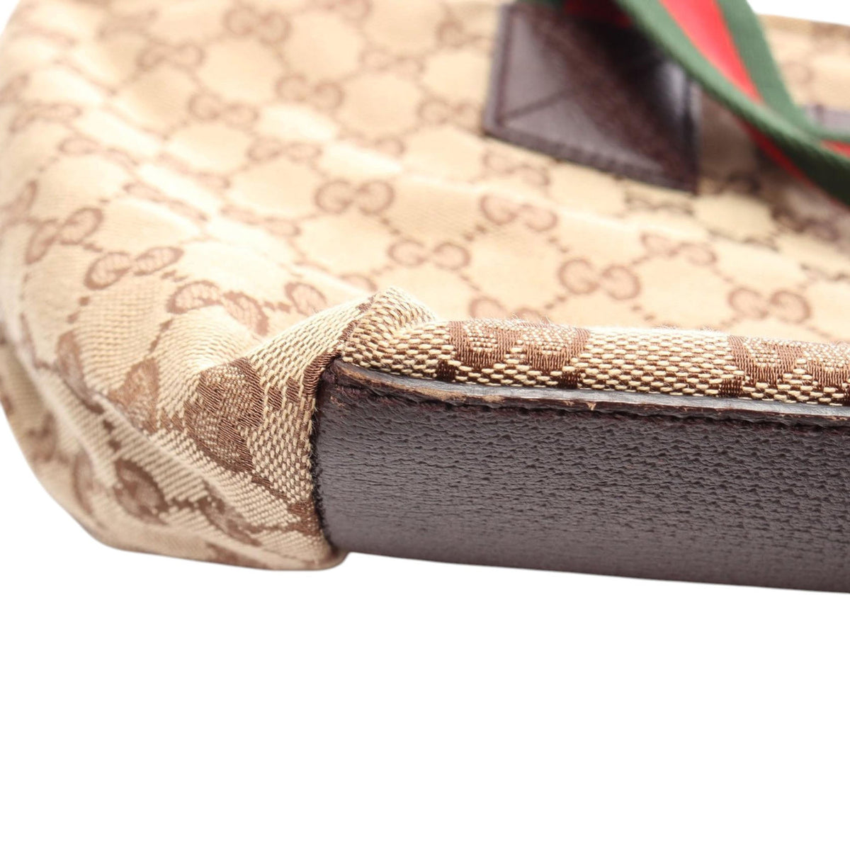Gucci GG Canvas Web Tote — Beige