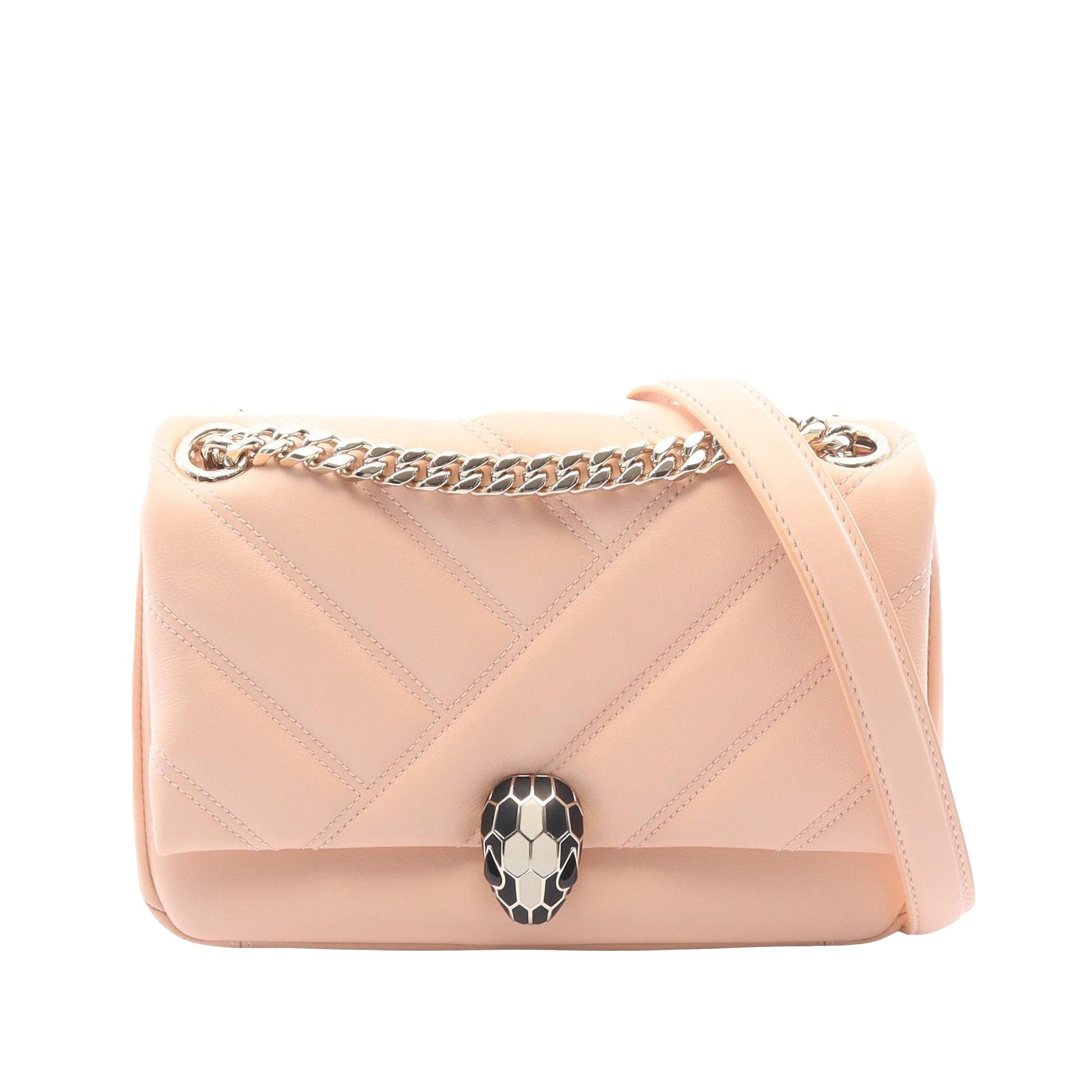 Bvlgari Small Leather Serpenti Cabochon Crossbody