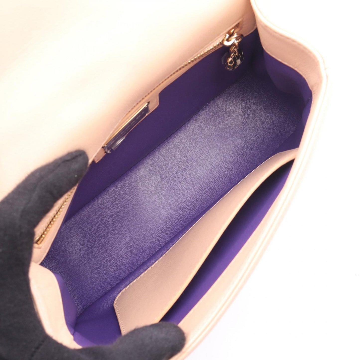 Bvlgari Small Leather Serpenti Cabochon Crossbody