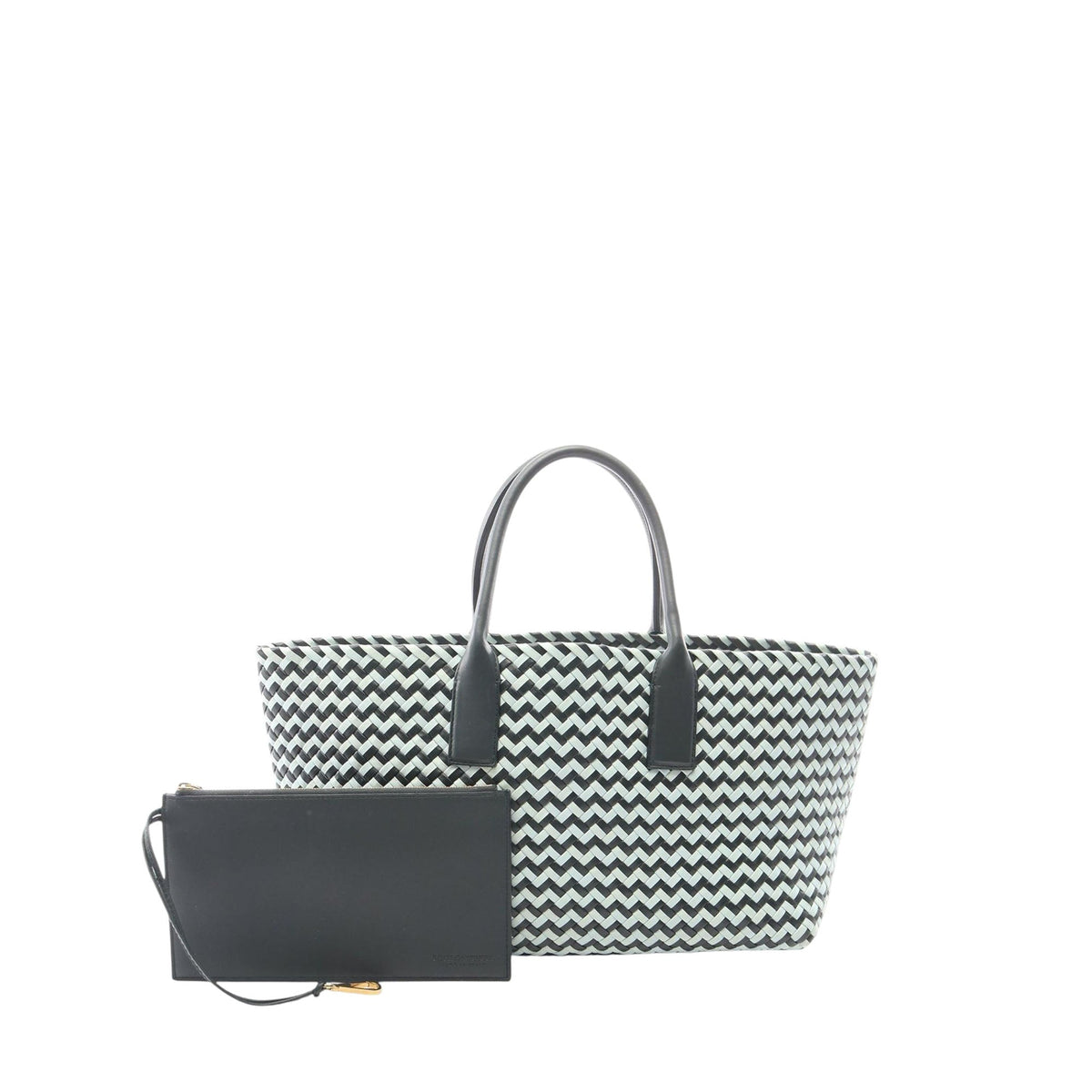Bottega Veneta Bicolor Leather Intrecciato Tote