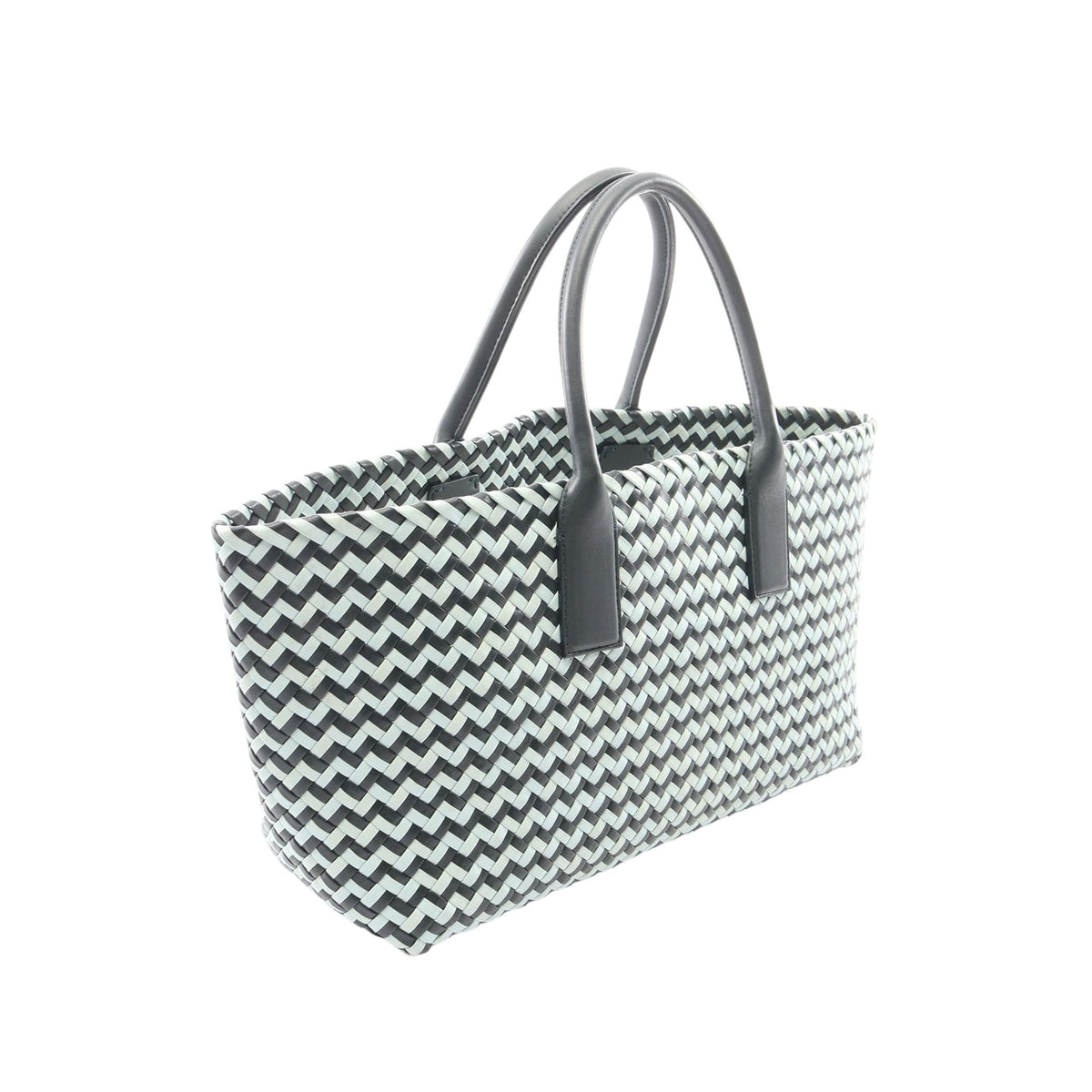 Bottega Veneta Bicolor Leather Intrecciato Tote