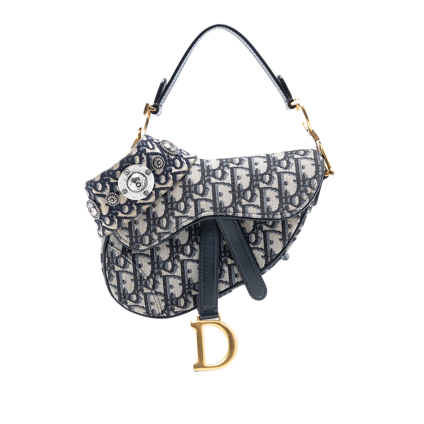Dior Micro Oblique Canvas Saddle Bag