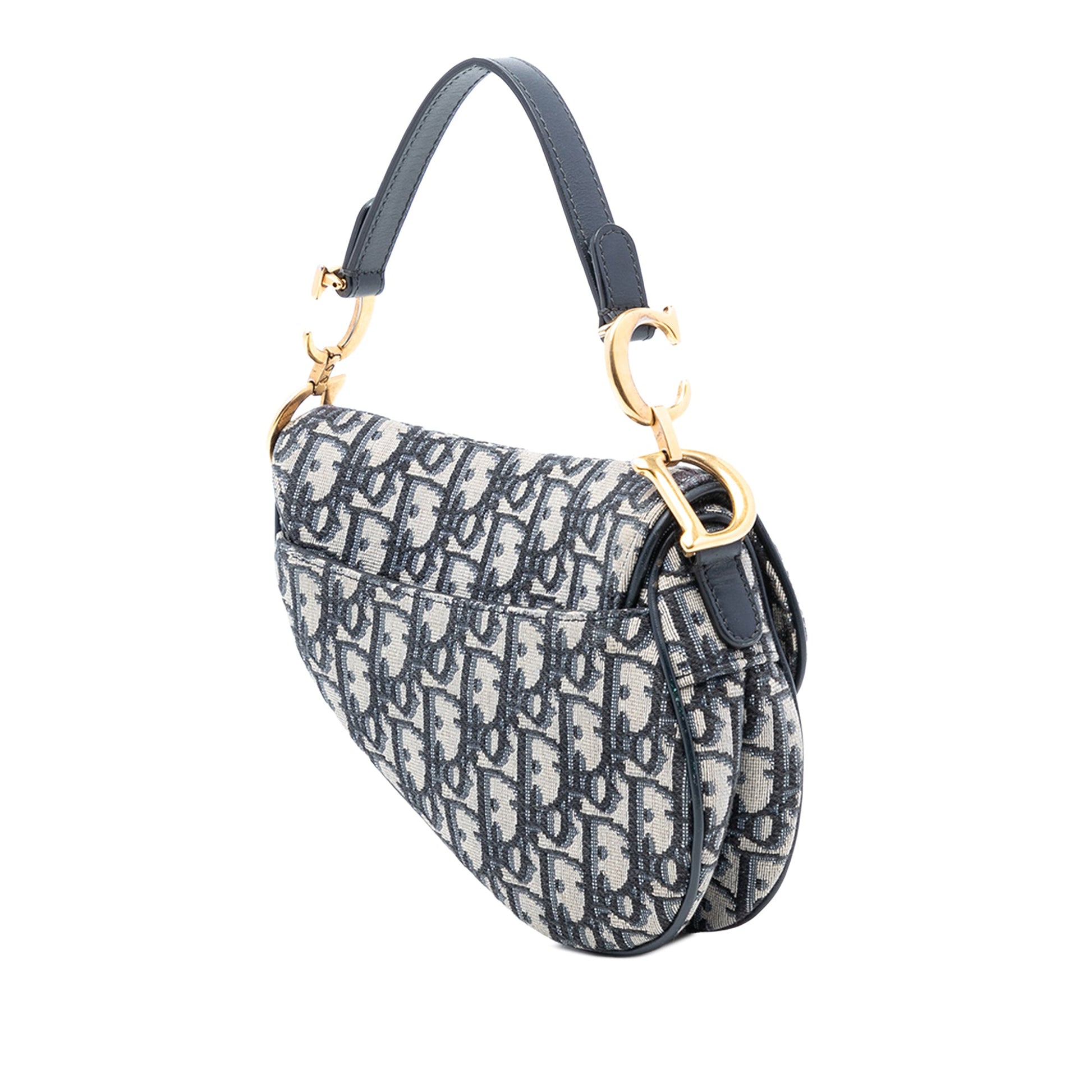 Dior Micro Oblique Canvas Saddle Bag