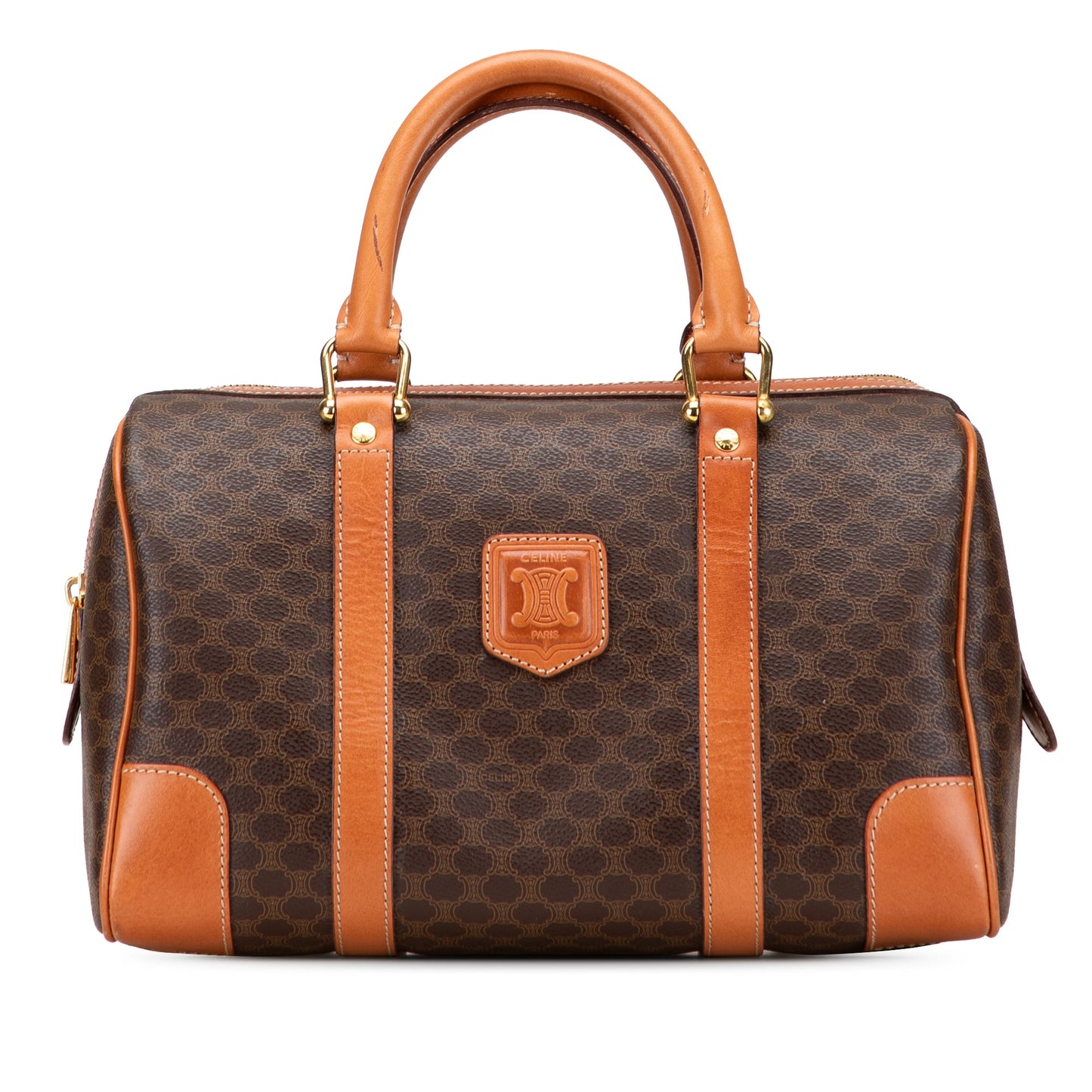 Celine Macadam Coated Canvas Boston Bag