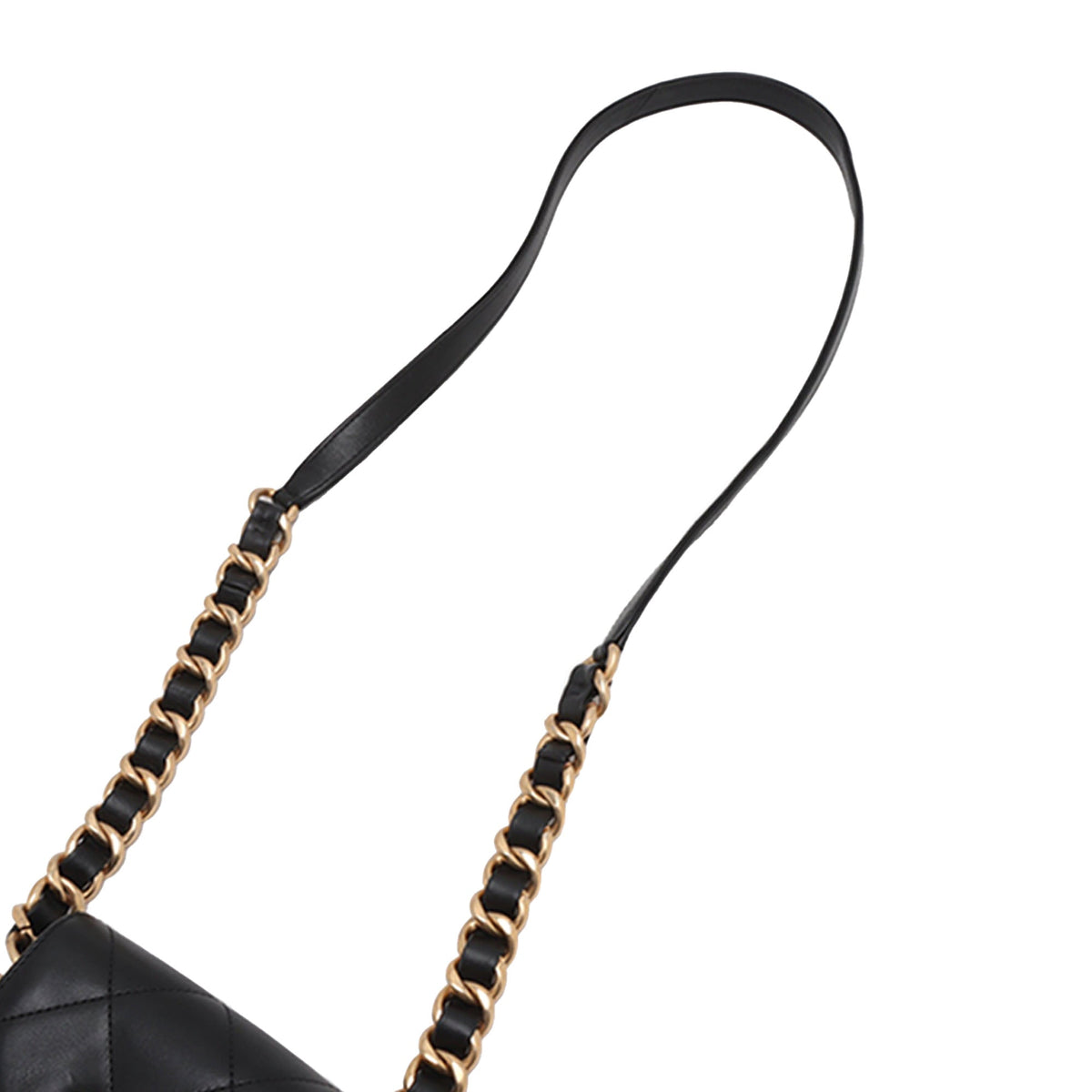 Chanel Micro Quilted Lambskin Single Flap — Black