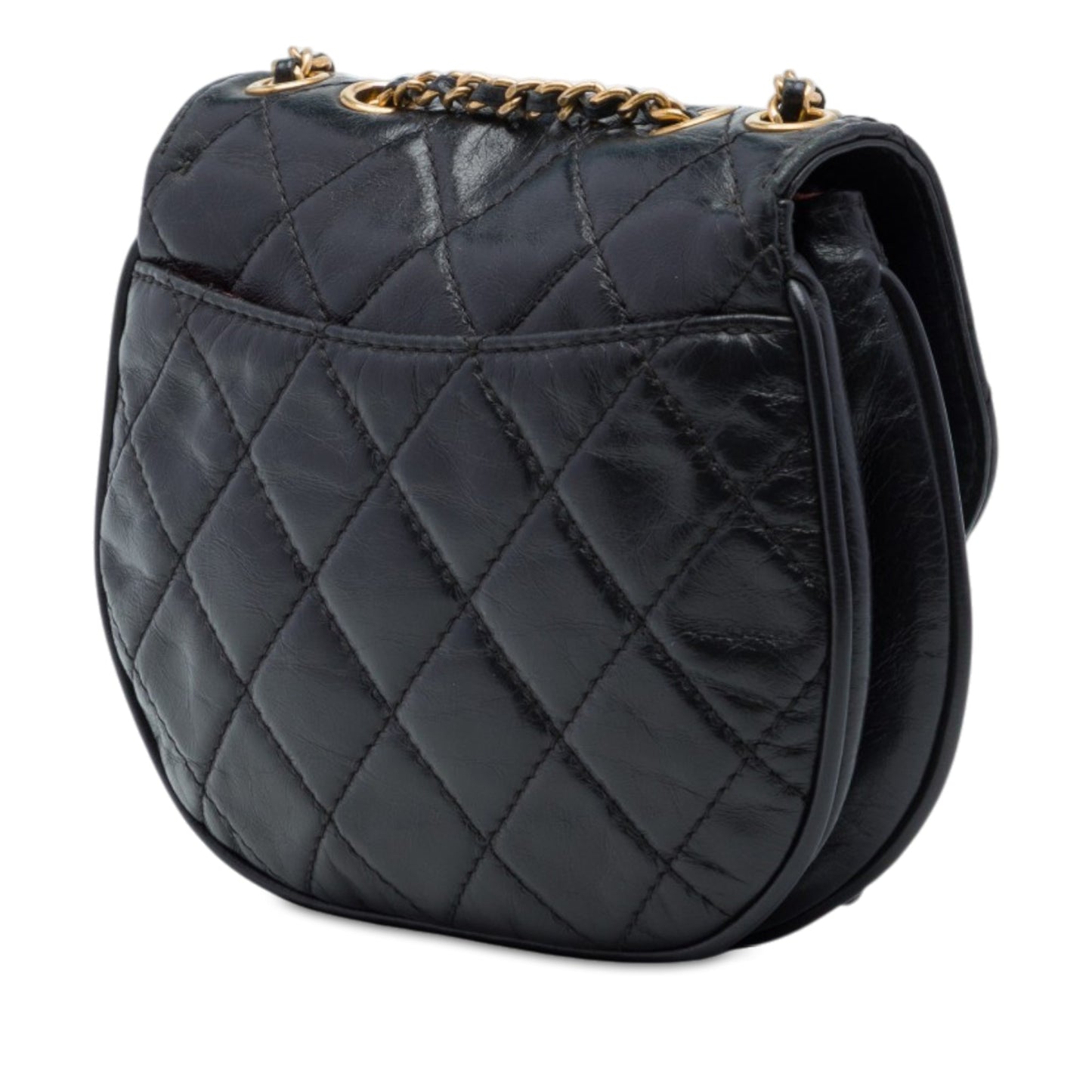 Chanel Small Quilted Glazed Calfskin Bubble CC Flap