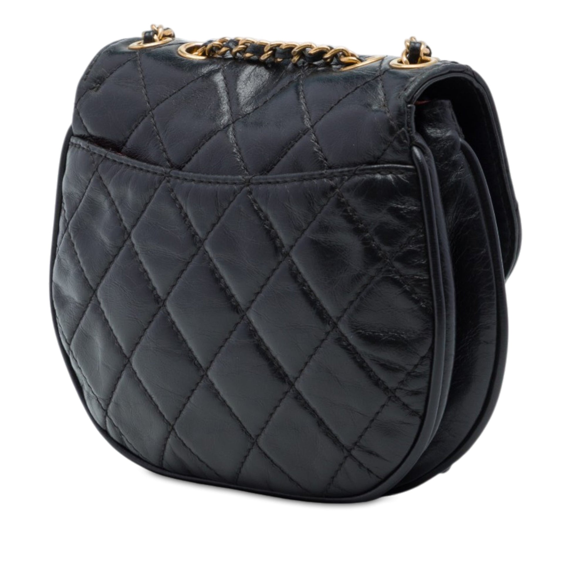 Chanel Small Quilted Glazed Calfskin Bubble CC Flap
