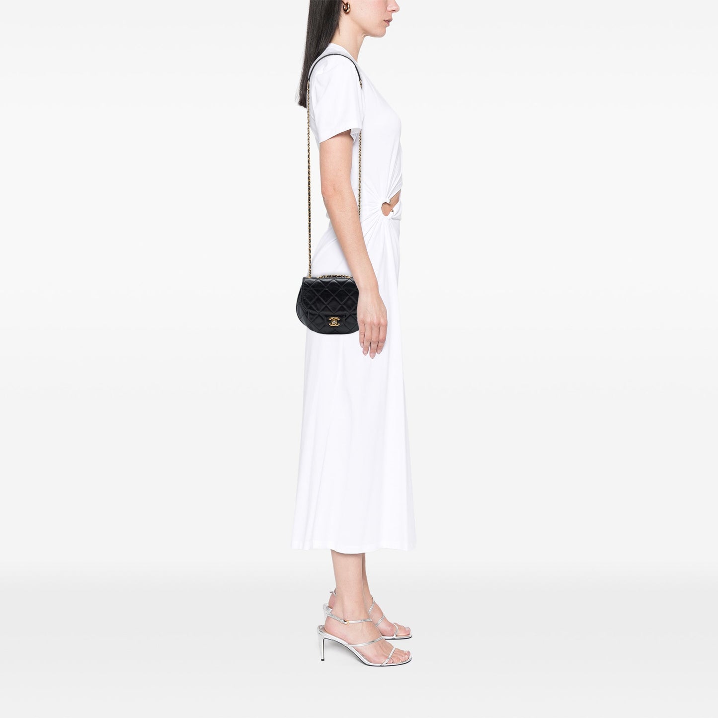 Chanel Small Quilted Glazed Calfskin Bubble CC Flap