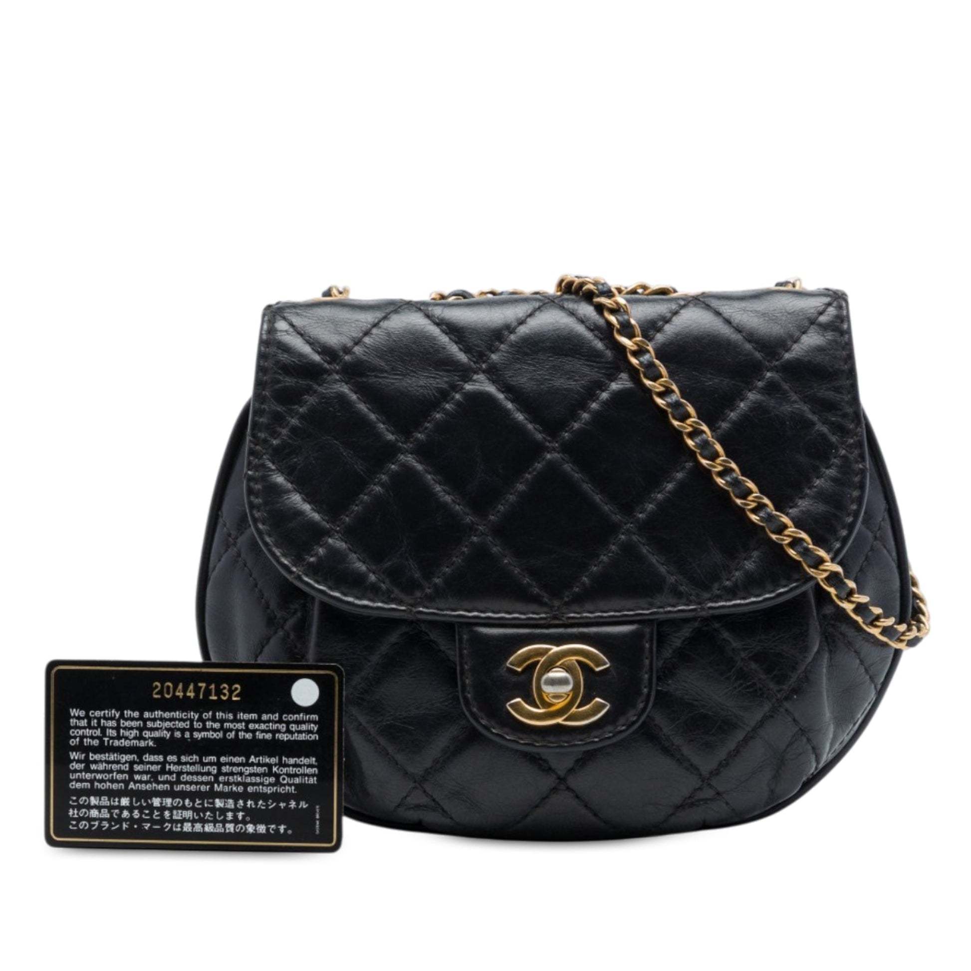 Chanel Small Quilted Glazed Calfskin Bubble CC Flap