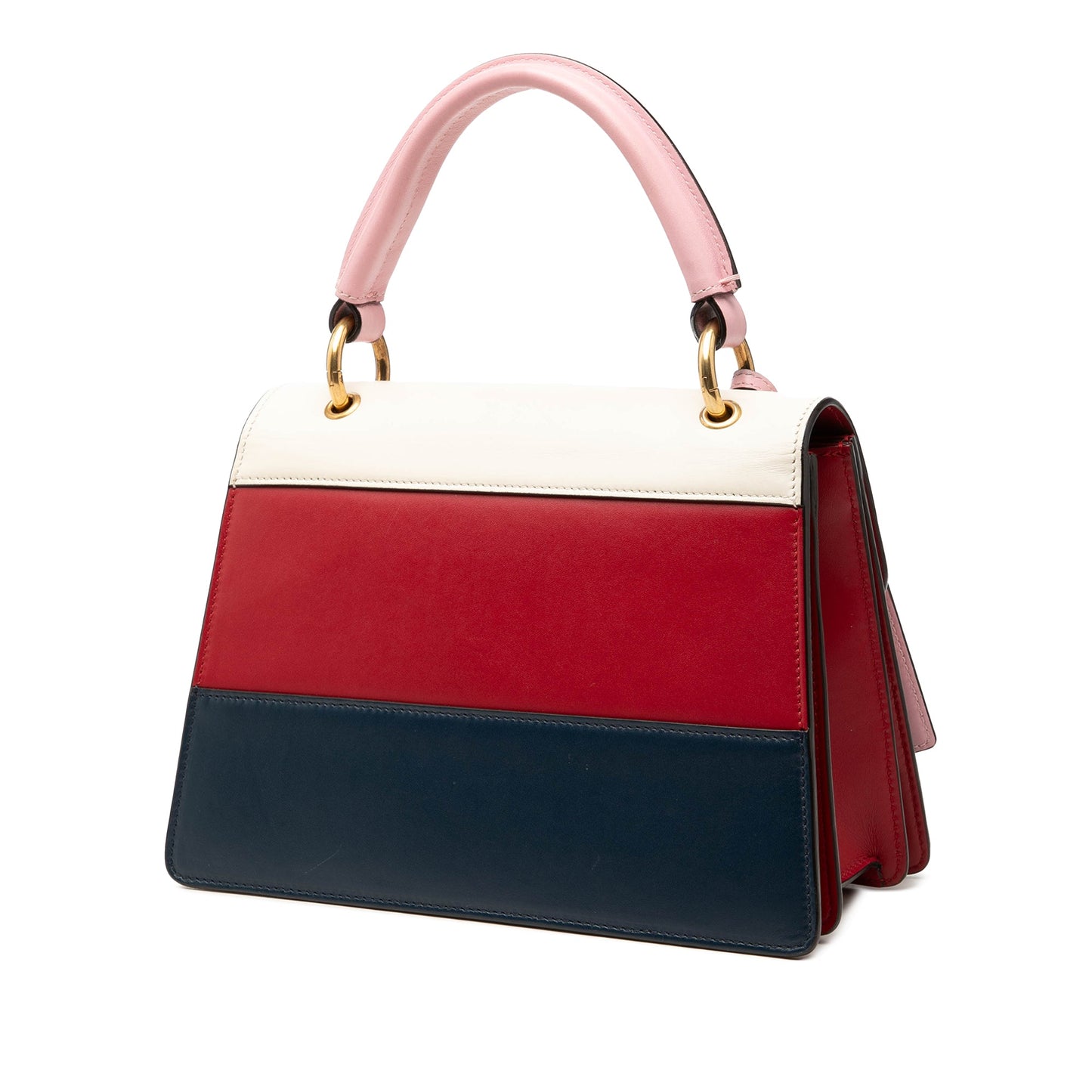 Gucci Small Tricolor Calfskin Queen Margaret Top Handle Bag