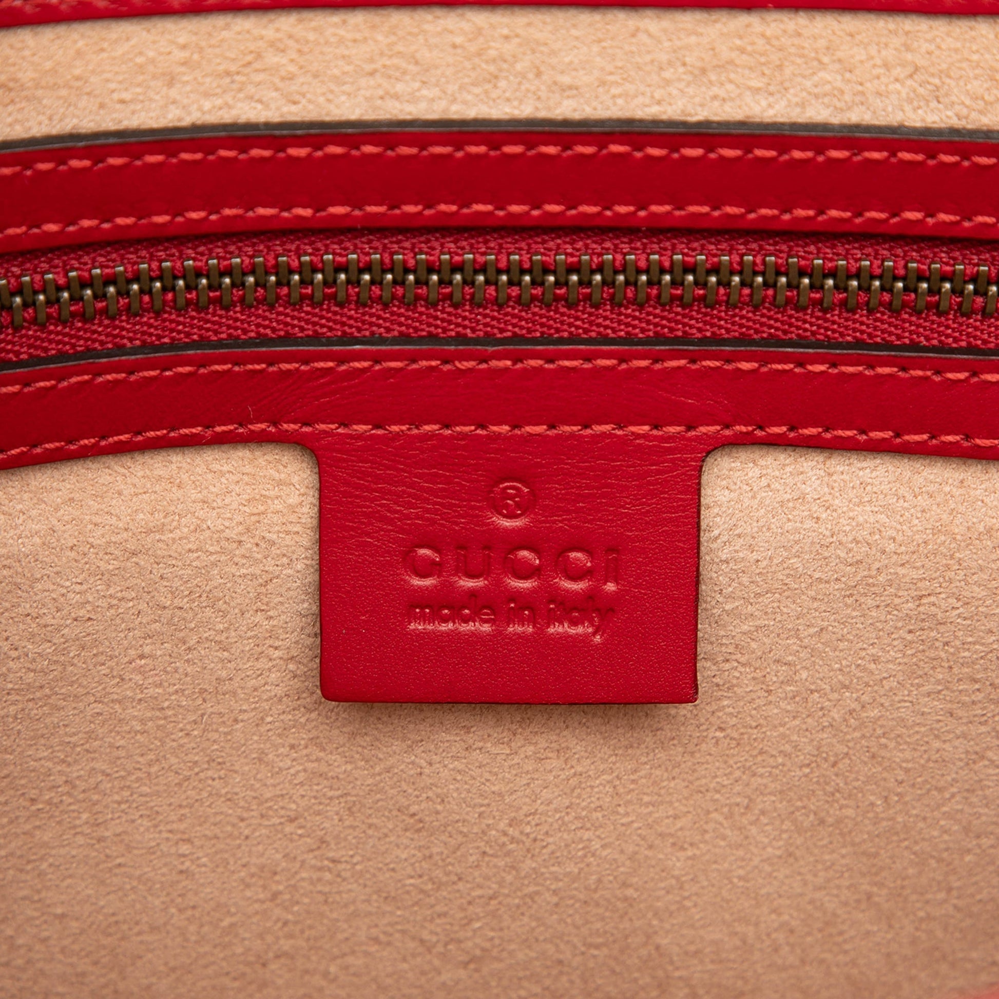 Gucci Small Tricolor Calfskin Queen Margaret Top Handle Bag