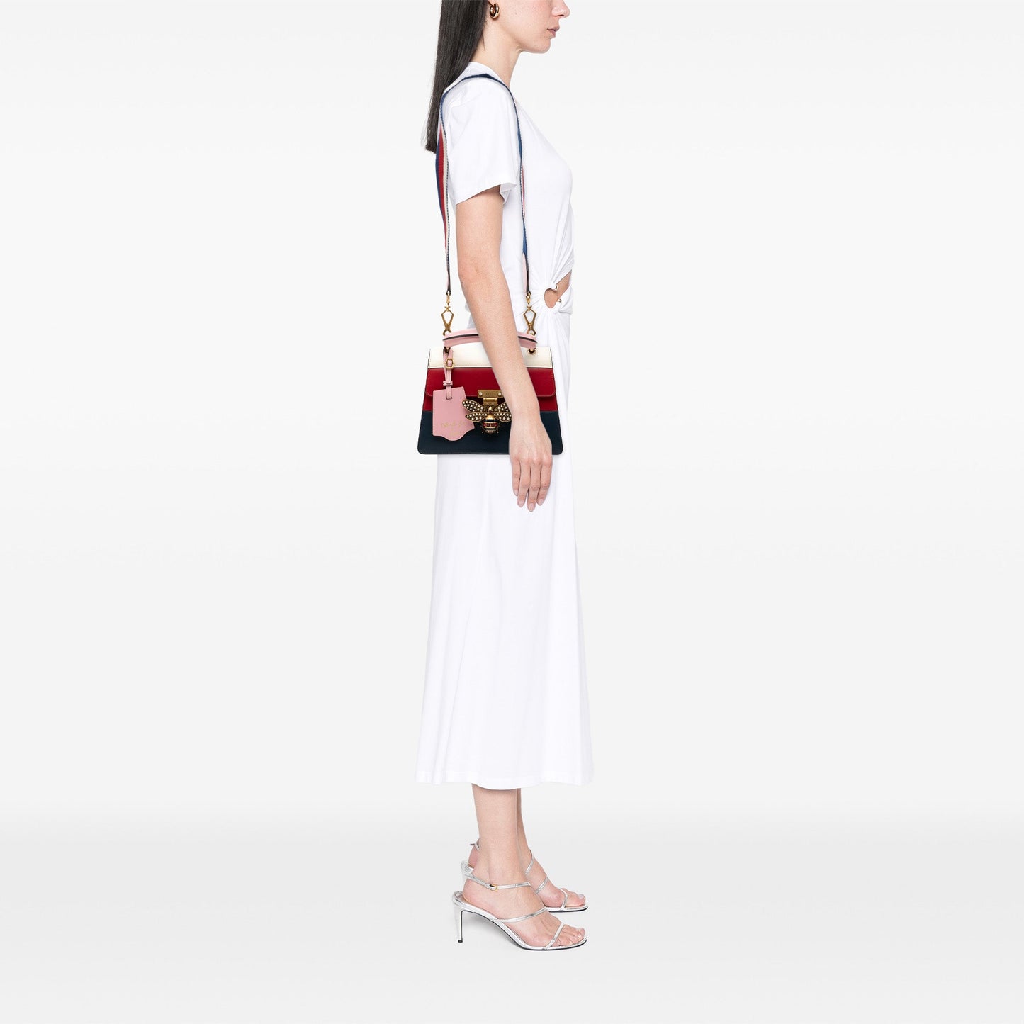 Gucci Small Tricolor Calfskin Queen Margaret Top Handle Bag