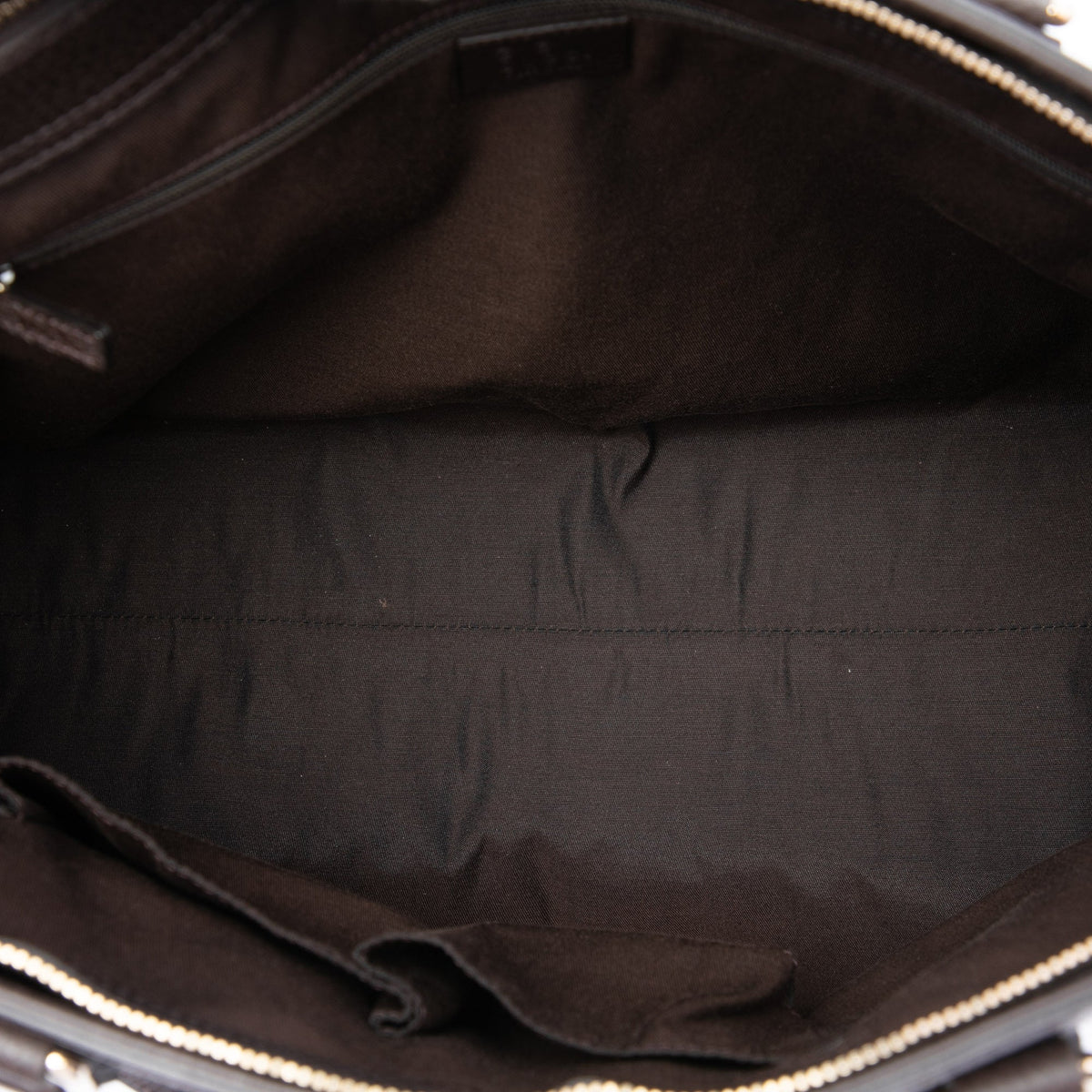 Gucci Calfskin Bamboo Tassel Satchel — Brown