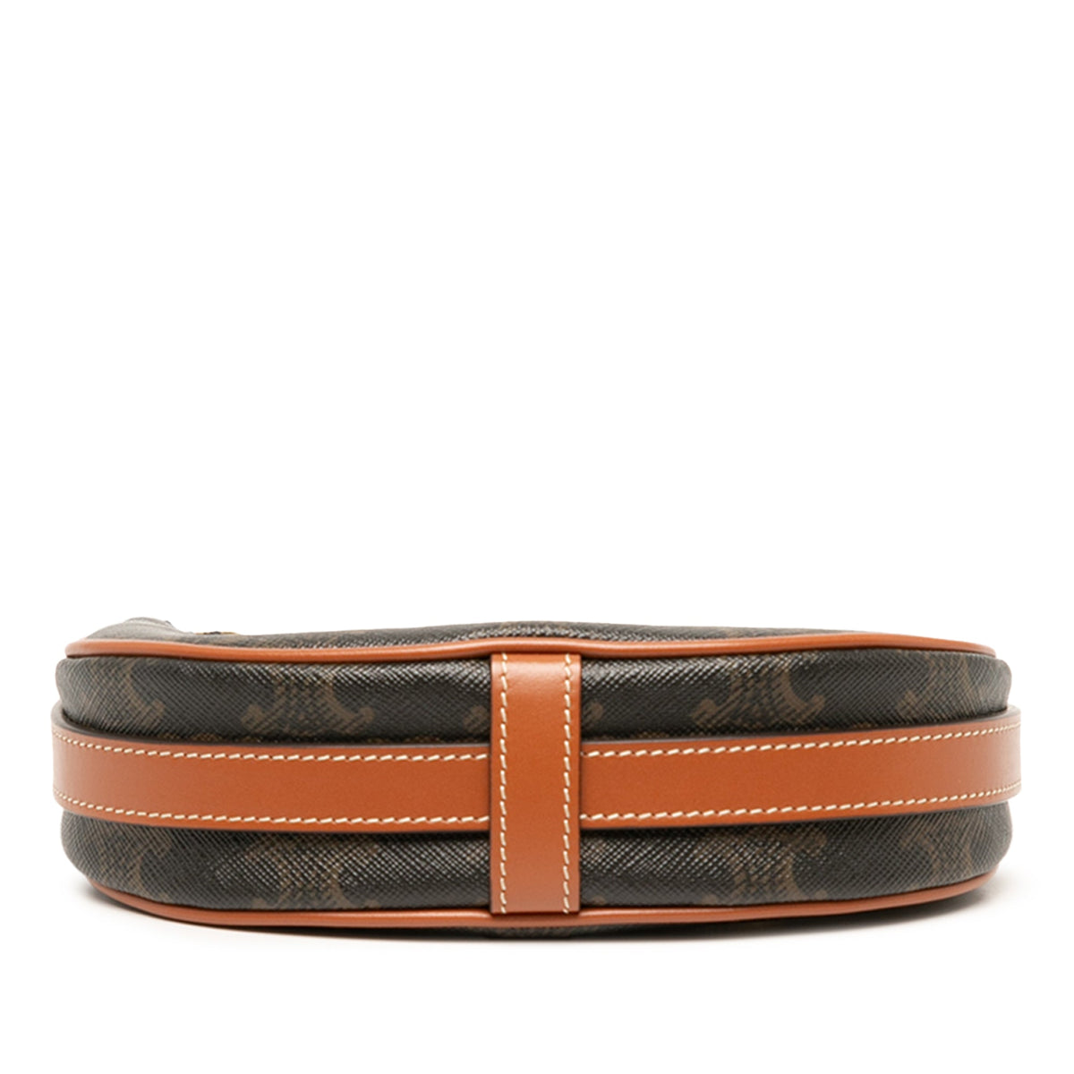 Celine Mini Triomphe Coated Canvas Ava Shoulder Bag — Brown