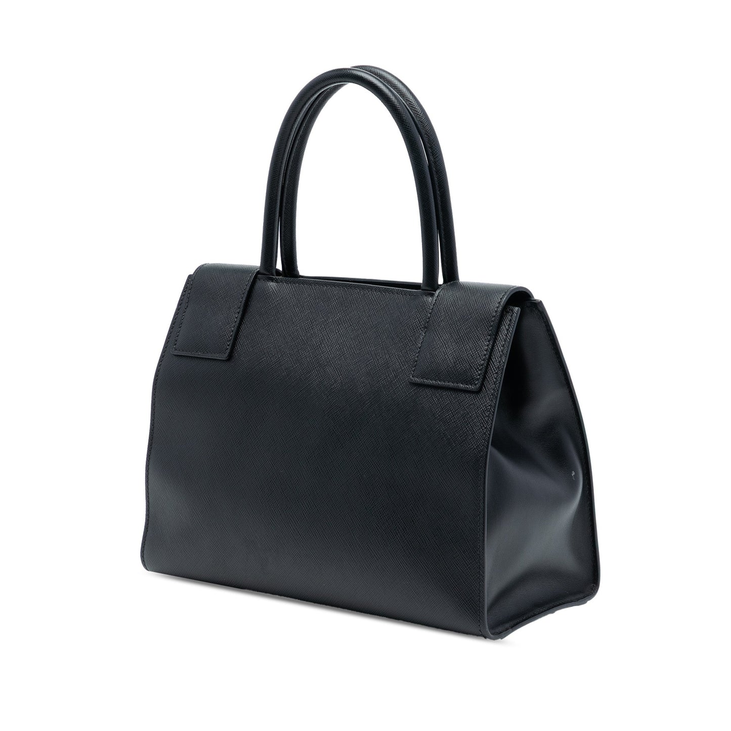 Prada Saffiano Lux Embossed Logo Convertible Tote