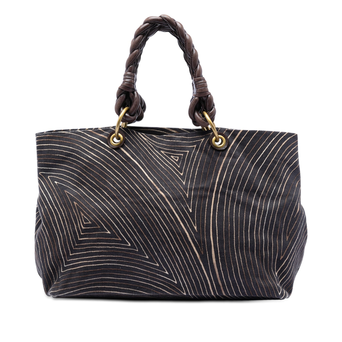 Bottega Veneta Printed Canvas Cabat Tote