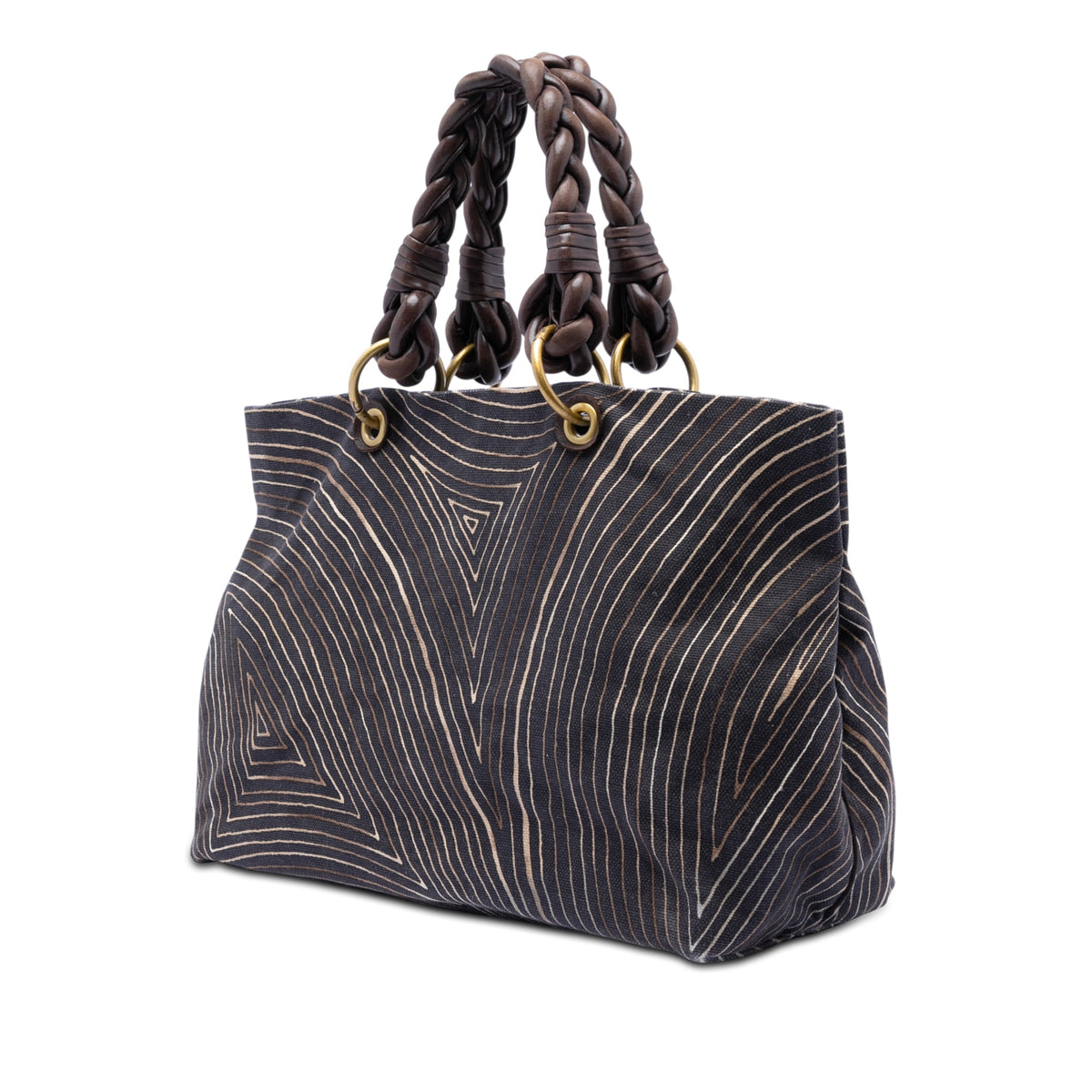 Bottega Veneta Printed Canvas Cabat Tote