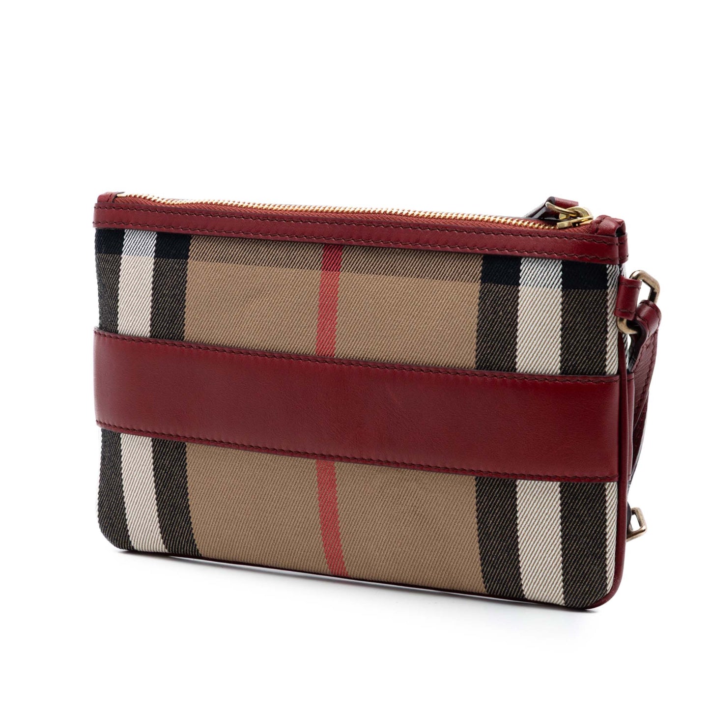 Burberry House Check Canvas Wristlet Clutch