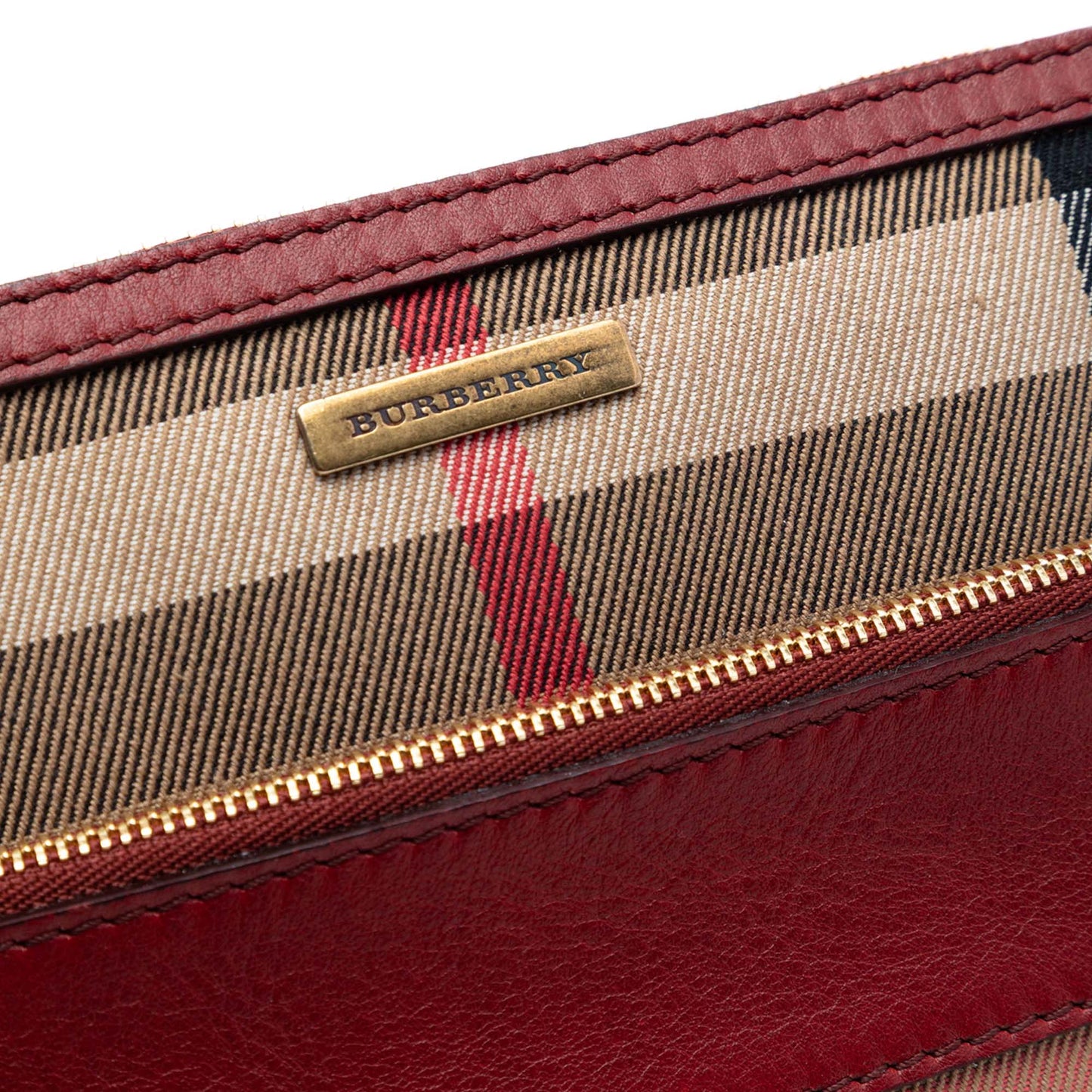 Burberry House Check Canvas Wristlet Clutch