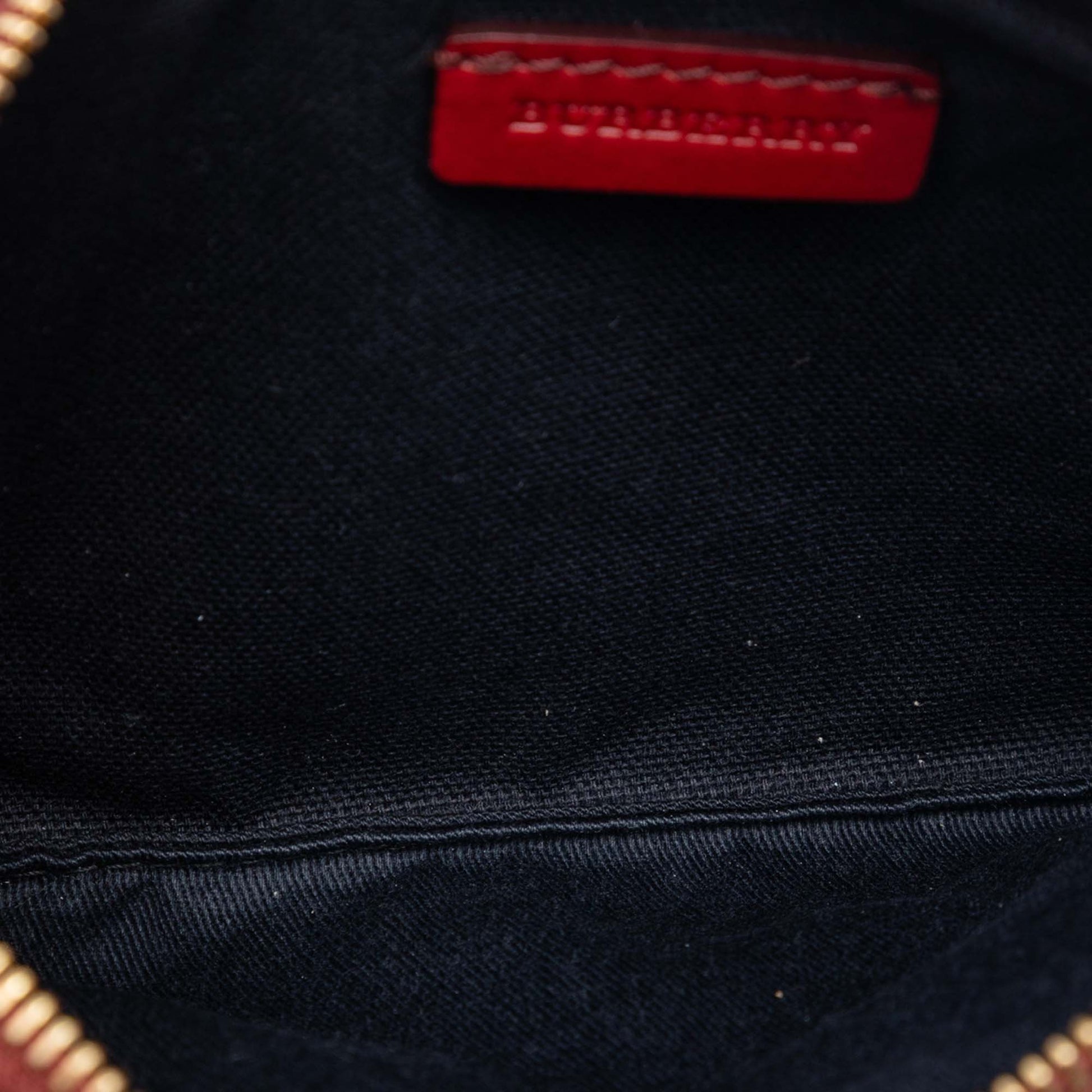 Burberry House Check Canvas Wristlet Clutch