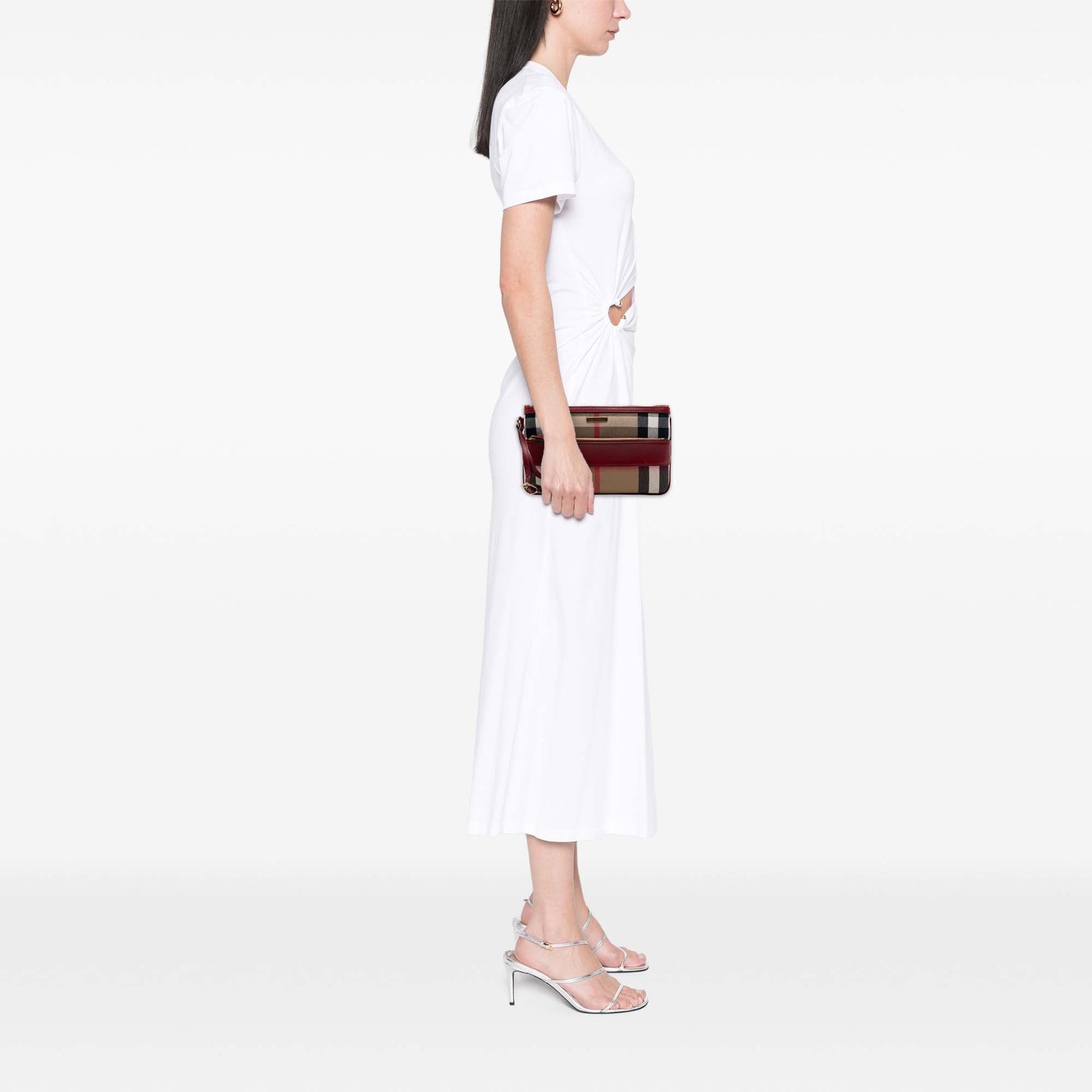 Burberry House Check Canvas Wristlet Clutch