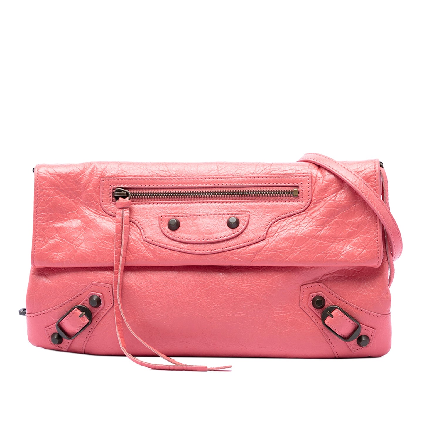 Balenciaga Lambskin Motocross Classic Envelope Crossbody