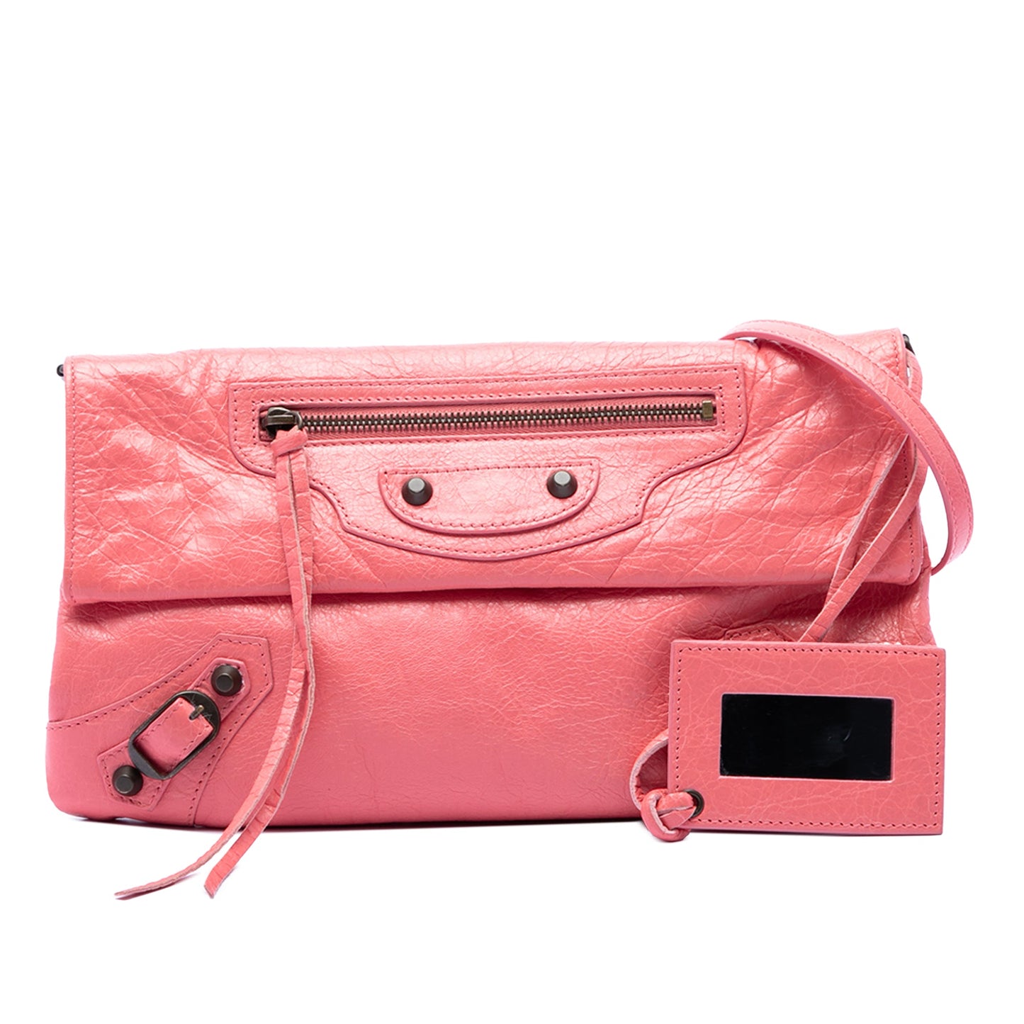 Balenciaga Lambskin Motocross Classic Envelope Crossbody