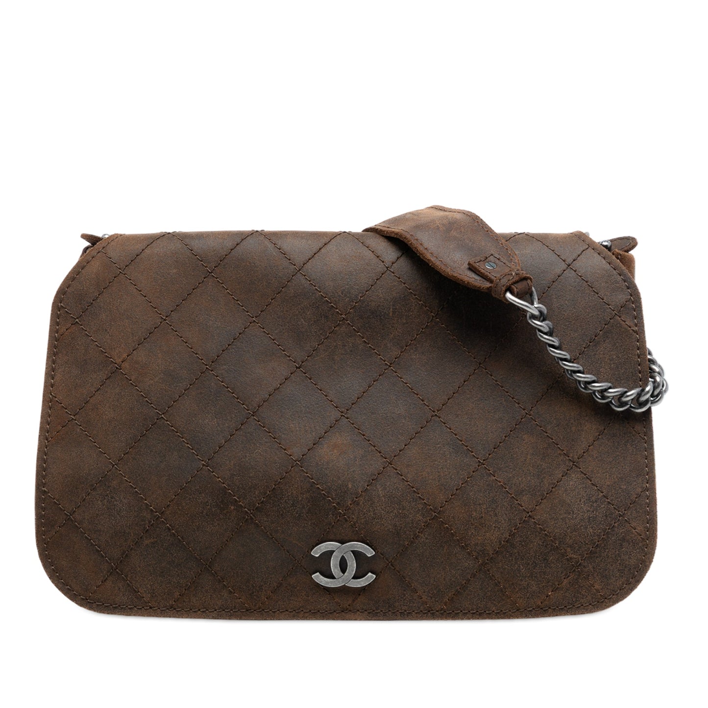 Paris Edinburgh Large Quilted Nubuck Highlander Messenger Bag