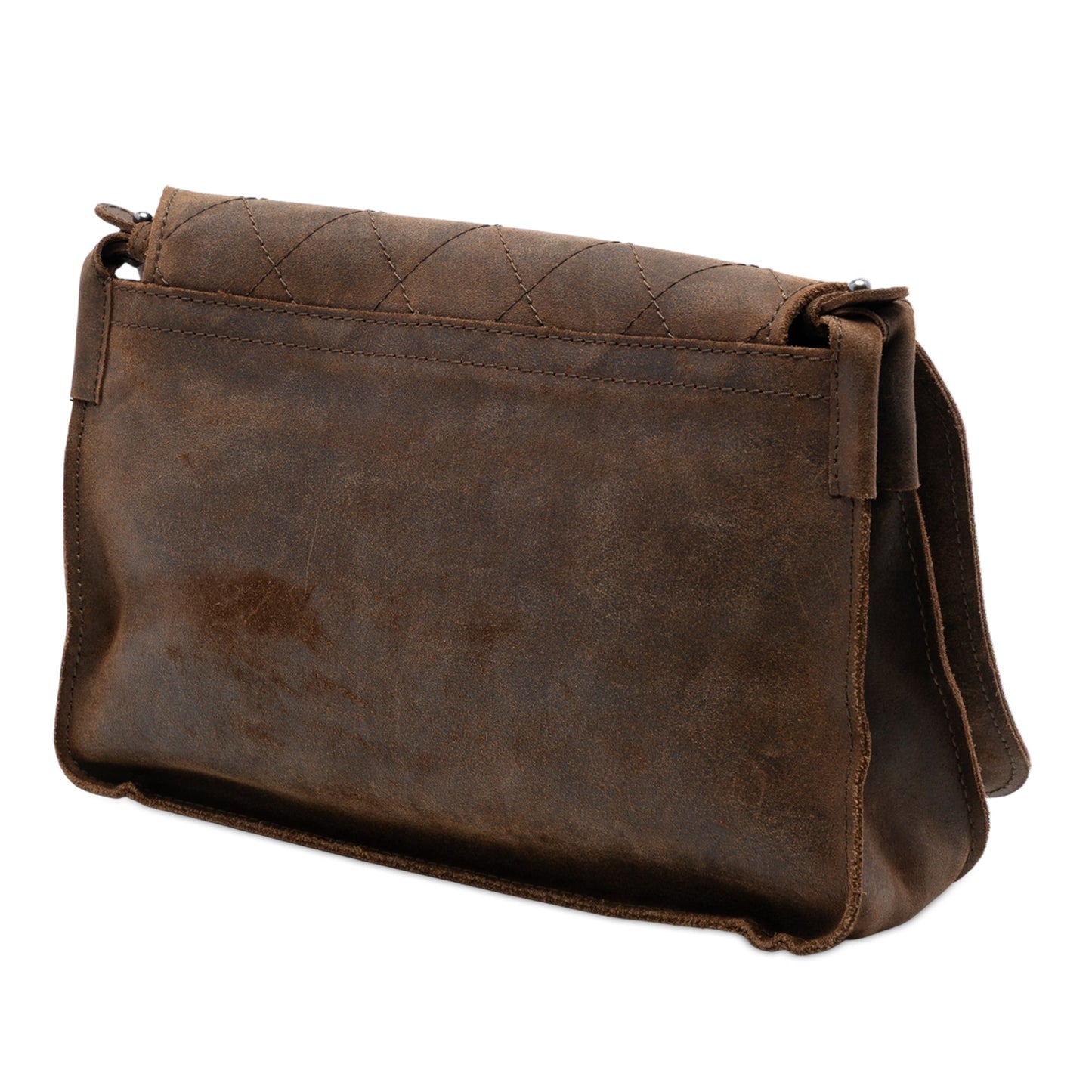Paris Edinburgh Large Quilted Nubuck Highlander Messenger Bag