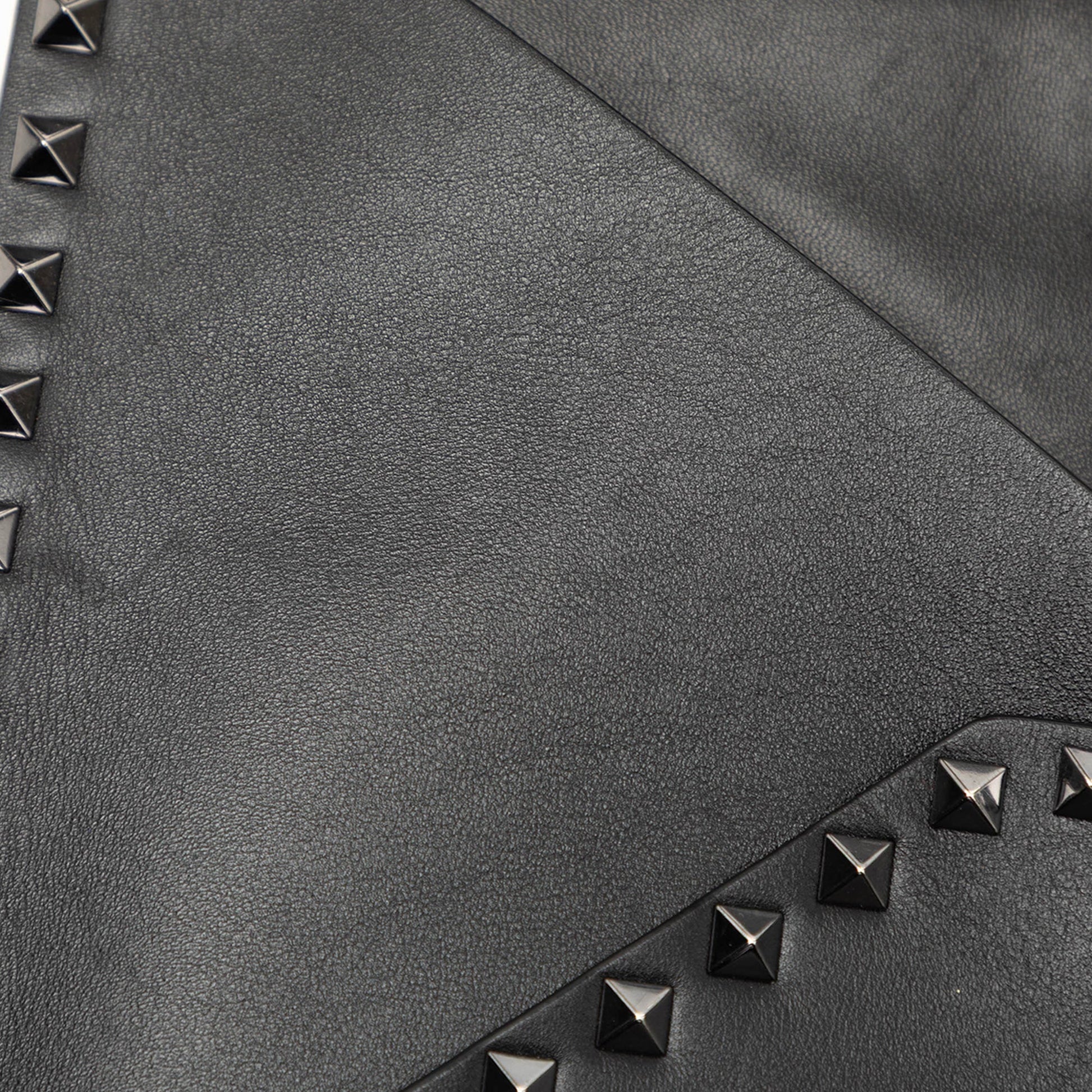 Valentino Leather Rockstud Untitled Envelope Clutch