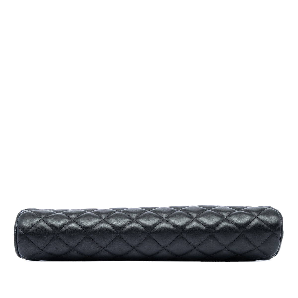 Chanel Quilted Lambskin Timeless Kisslock Clutch — Black