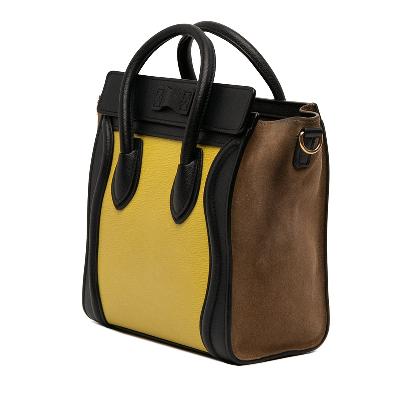 Celine Nano Tricolor Calfskin and Suede Luggage Tote