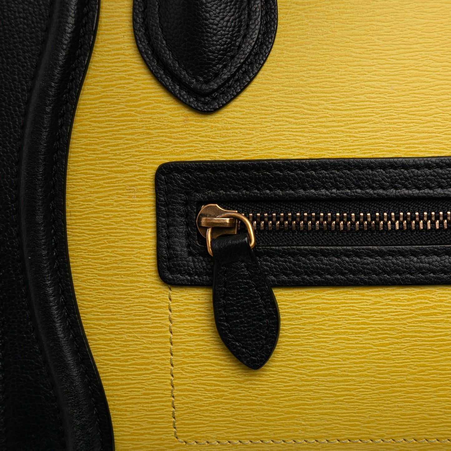 Celine Nano Tricolor Calfskin and Suede Luggage Tote