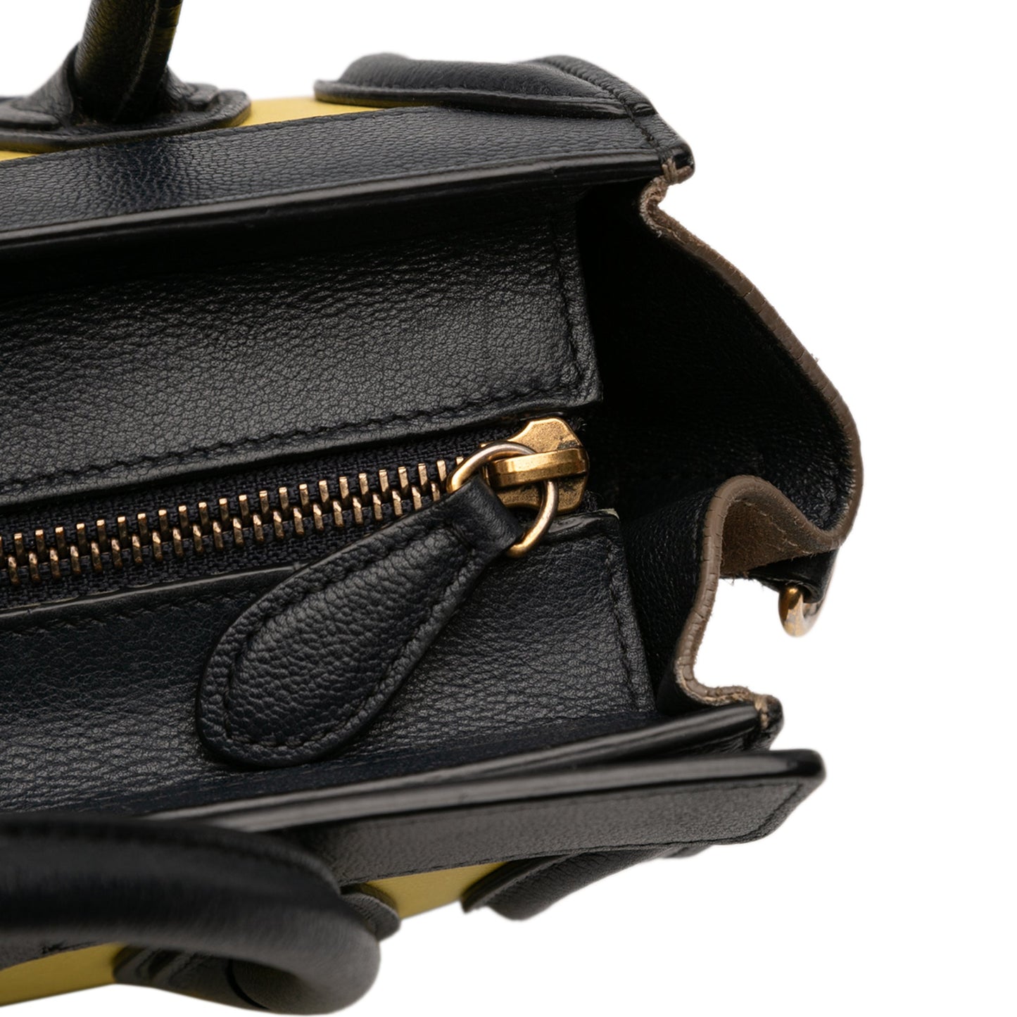 Celine Nano Tricolor Calfskin and Suede Luggage Tote