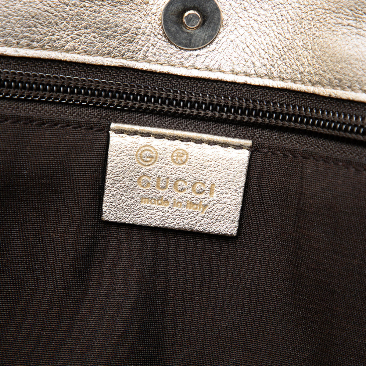 Gucci Metallic Guccissima Tote — Silver