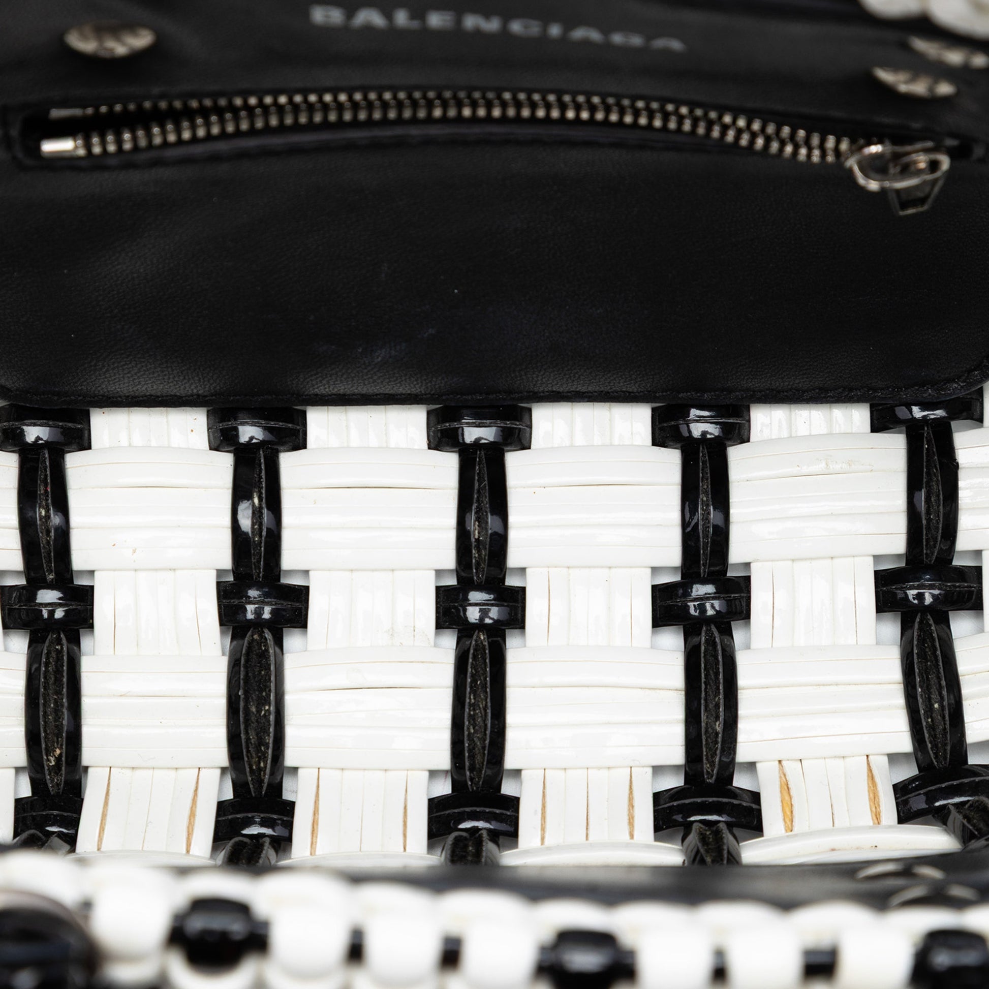 Balenciaga Faux Leather Bistro Basket Bag XXS