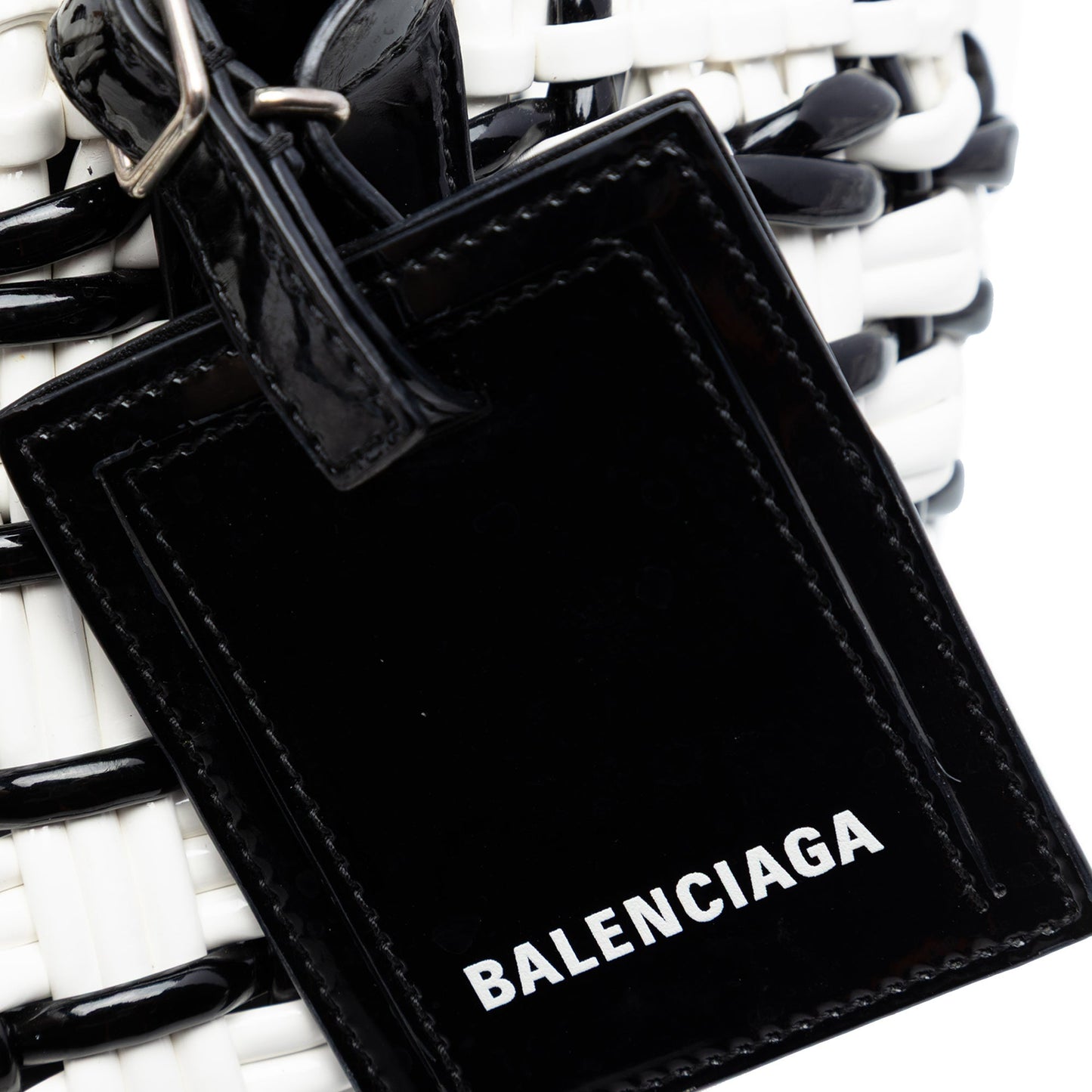 Balenciaga Faux Leather Bistro Basket Bag XXS