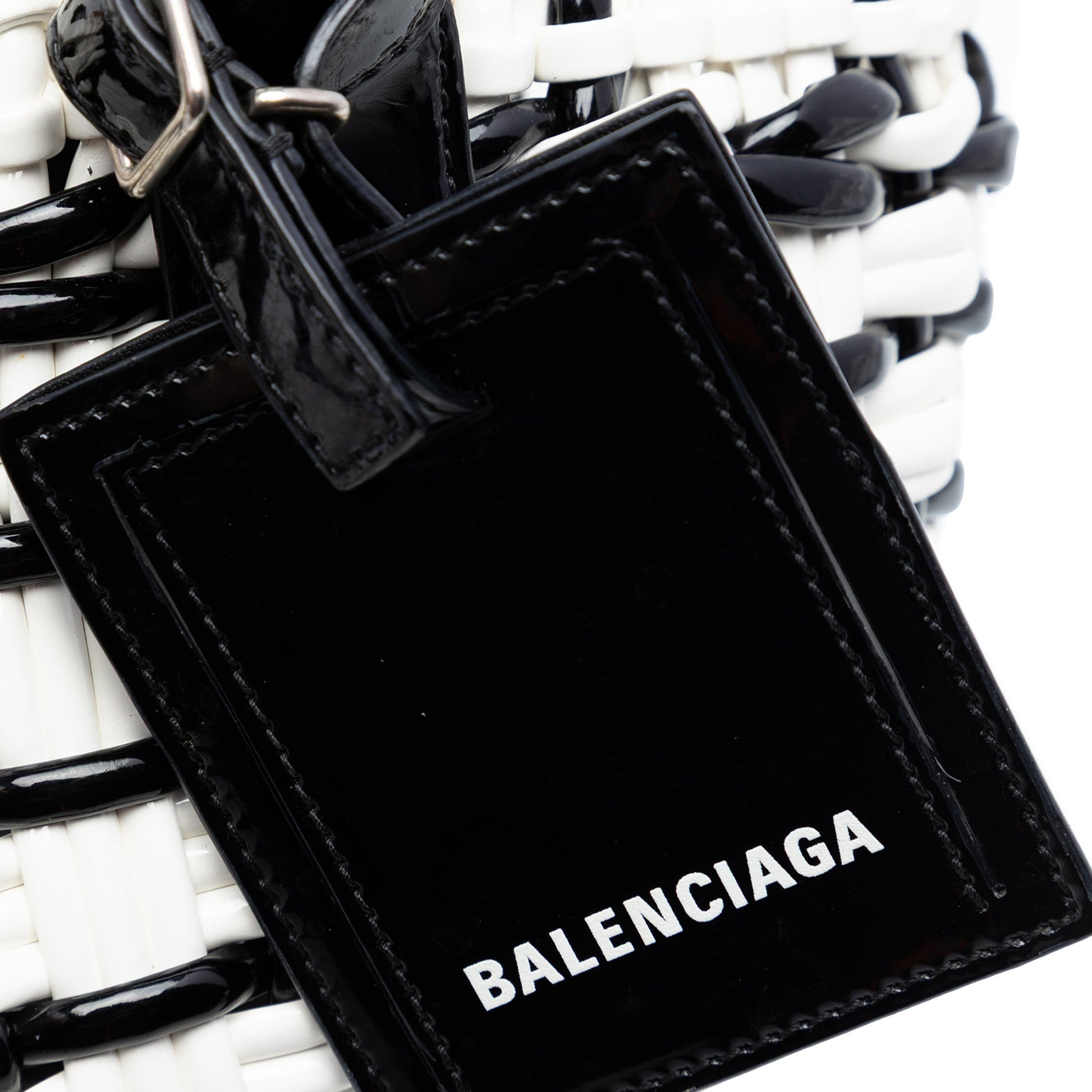 Balenciaga Faux Leather Bistro Basket Bag XXS