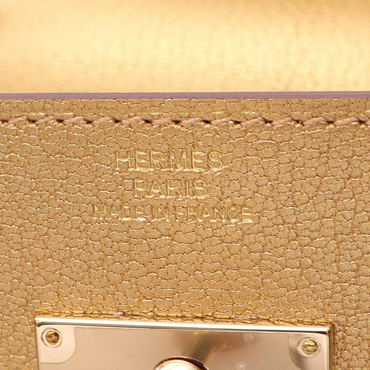 Hermès Metallic Chevre Mysore Kelly To Go Wallet