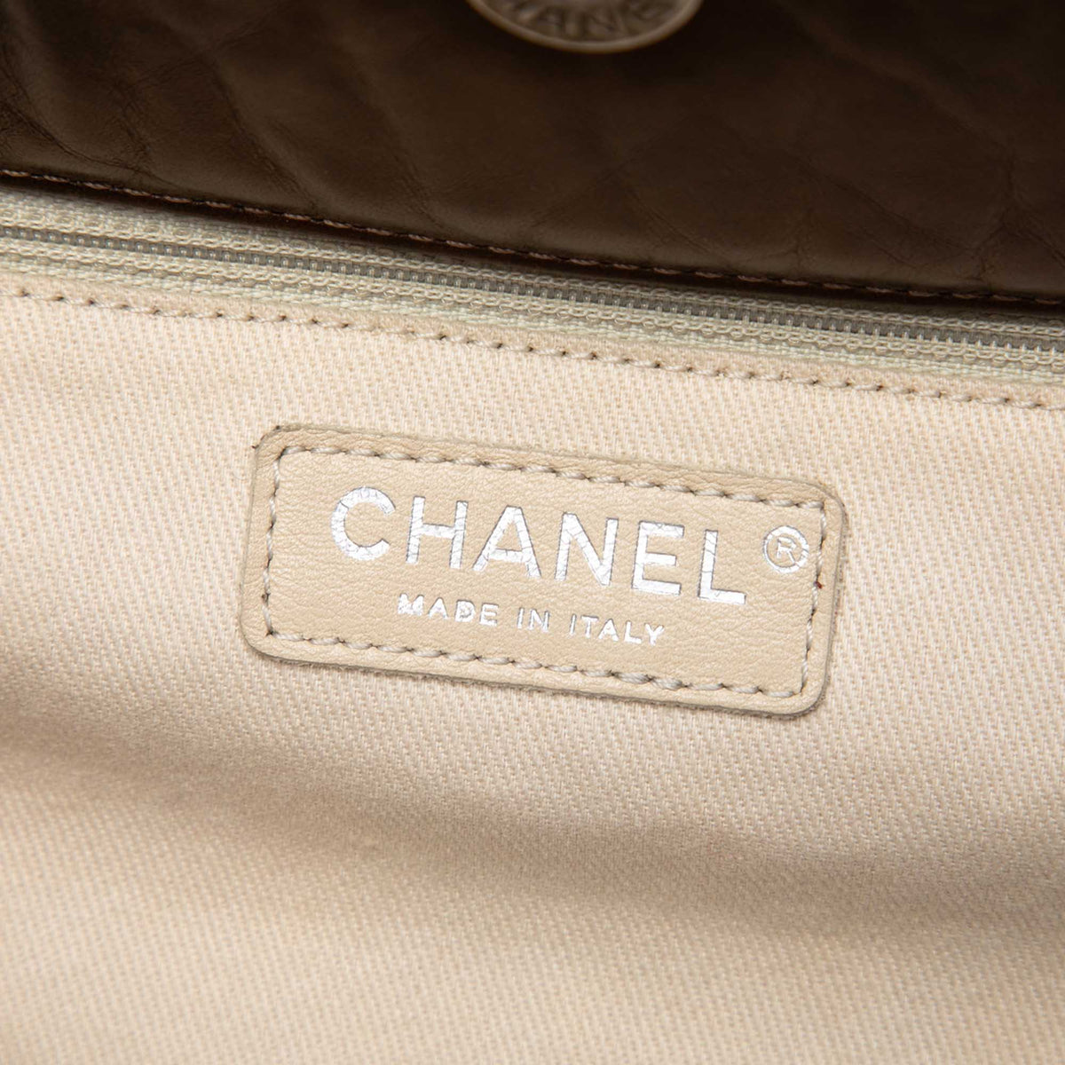 Chanel Quilted Metallic Aged Calfskin Reissue 2.55 Tote — Brown