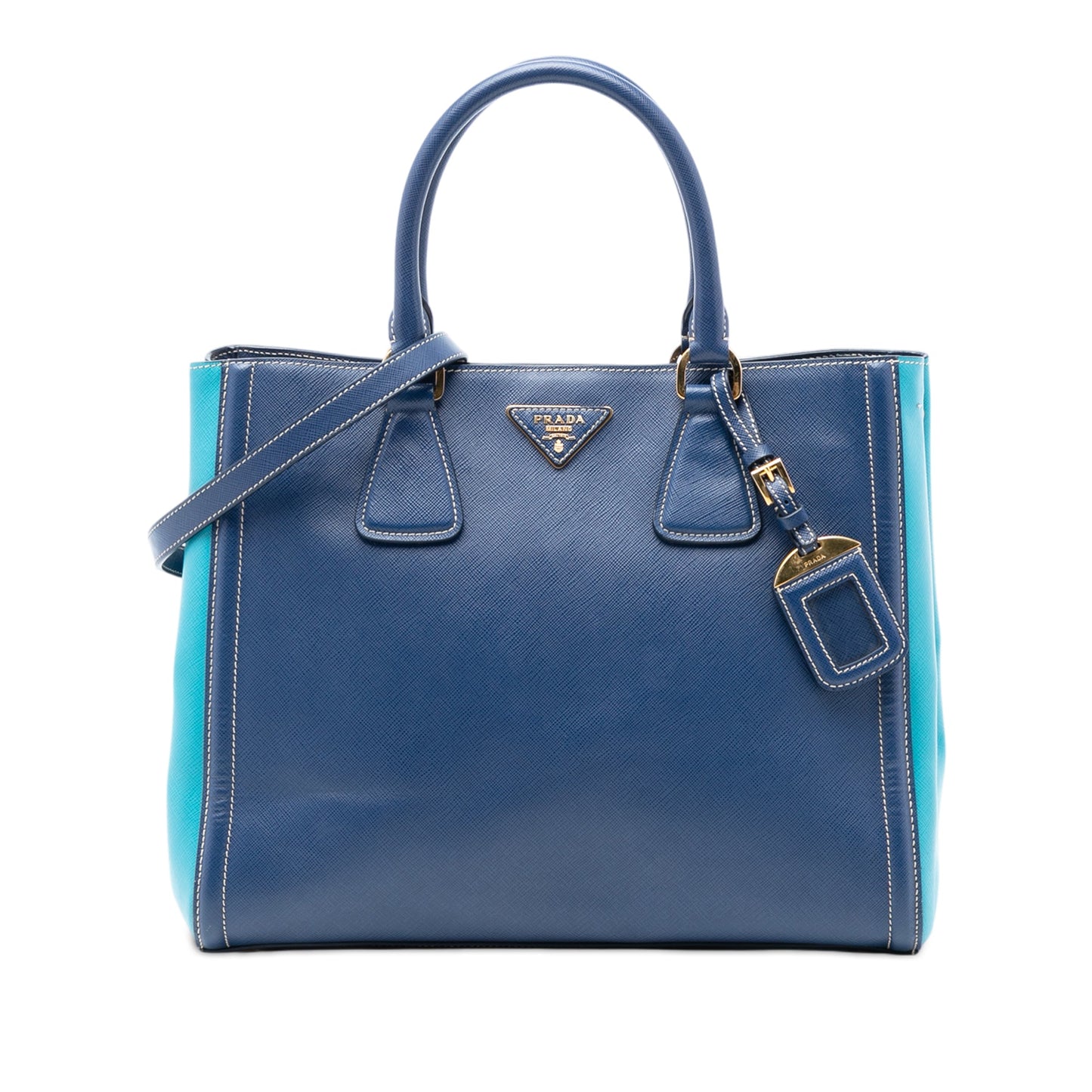 Prada Medium Bicolor Saffiano Lux Galleria Satchel